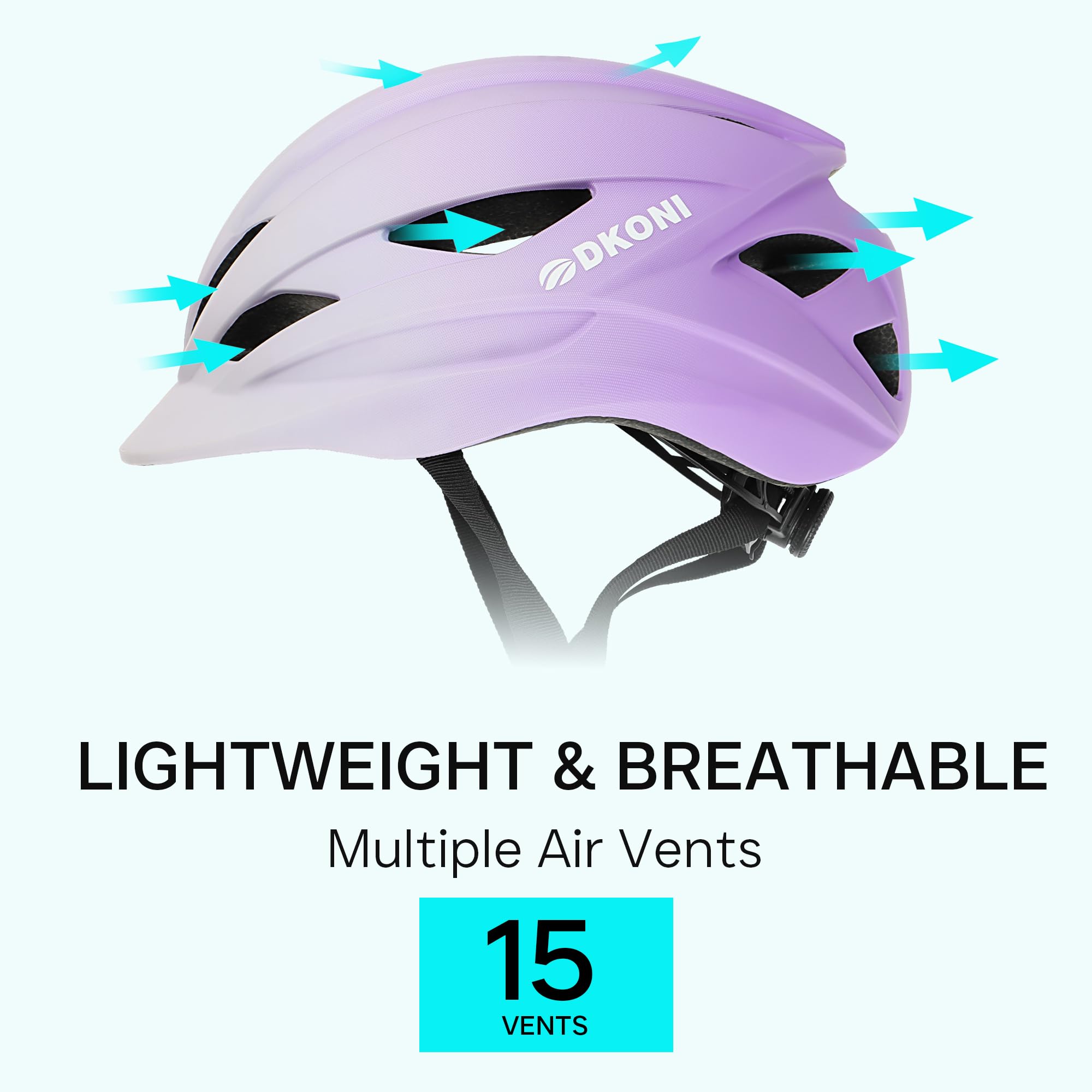 DKONI Casco de bicicleta urbano para adultos: casco de bicicleta para hombres y mujeres con carga USB, cascos de luz trasera desmontable para ciclismo y scooters