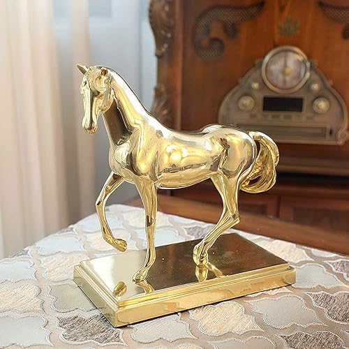 Miniatura 5 de SHUTING2020 Chinese feng Shui Statue Sculpture Copper Horse Decoration Study Room Living Room Desktop Decoration Decoration Modern Light Luxury Gift