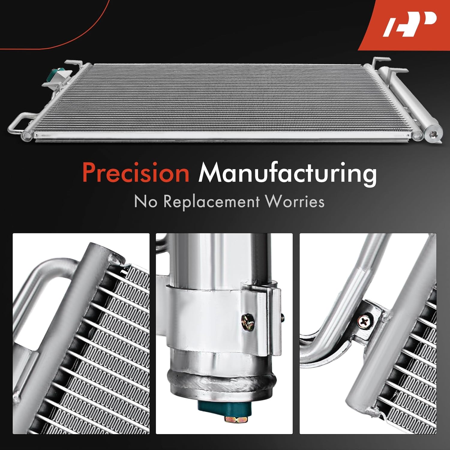 A-Premium Air Conditioning A/C Condenser Compatible with Volkswagen Jetta Golf 1999-2005, Beetle 1998-2005 & Audi TT 2000-2006, TT Quattro 2000-2005