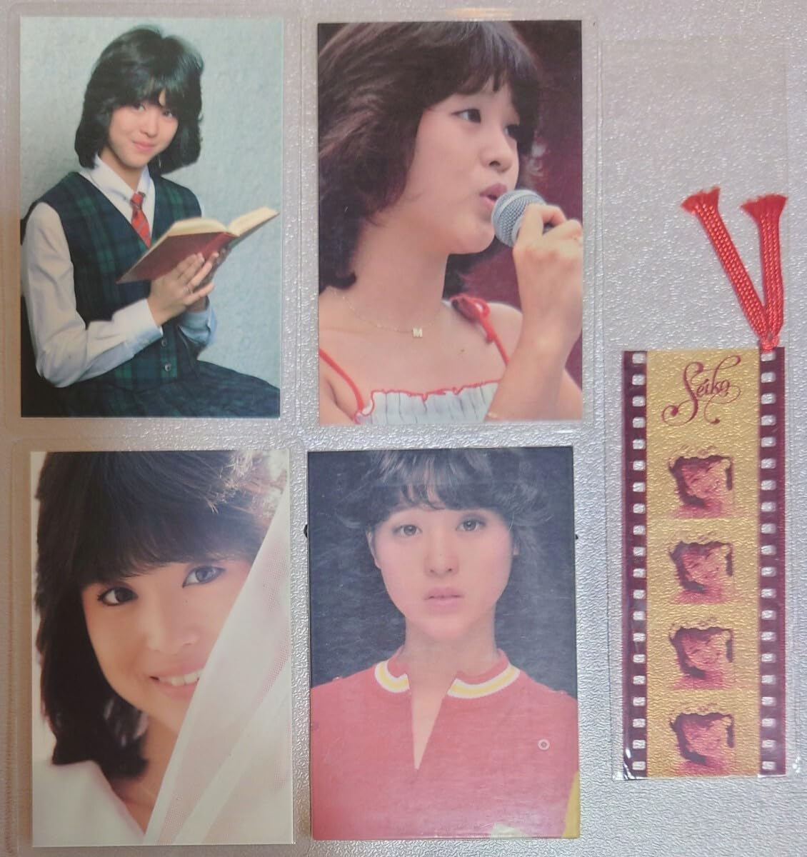 Amazon.co.jp: 当時物 松田聖子 ラミネートカード 4枚 フイルムしおり 