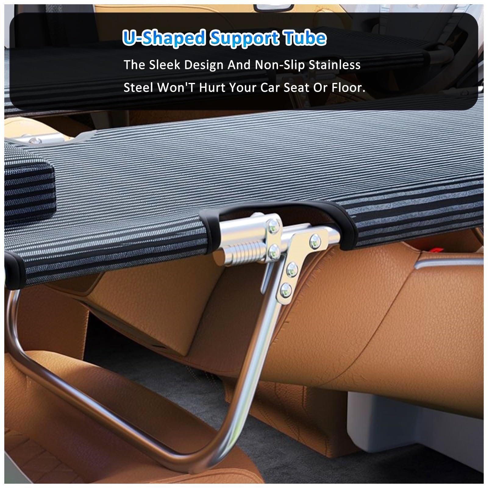 Lit De Voiture Pliable Non Gonflable - Pour Siège Arrière, Voyage, Camping, Confortable, Portable (noir)