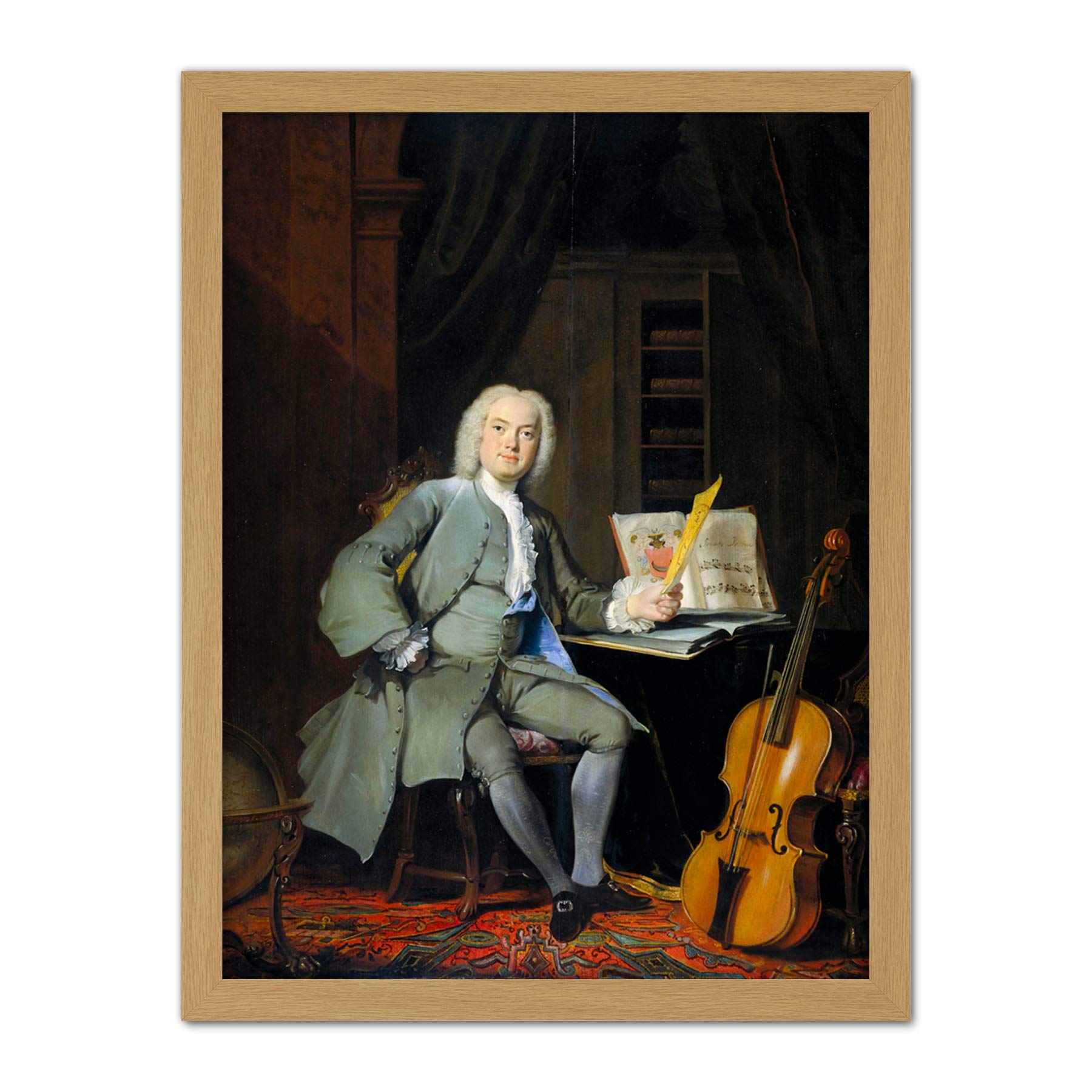 Artery8 Troost Portrait Member Of Van Der Mersch Family Artwork Framed Wall Art Print 18X24 Inch