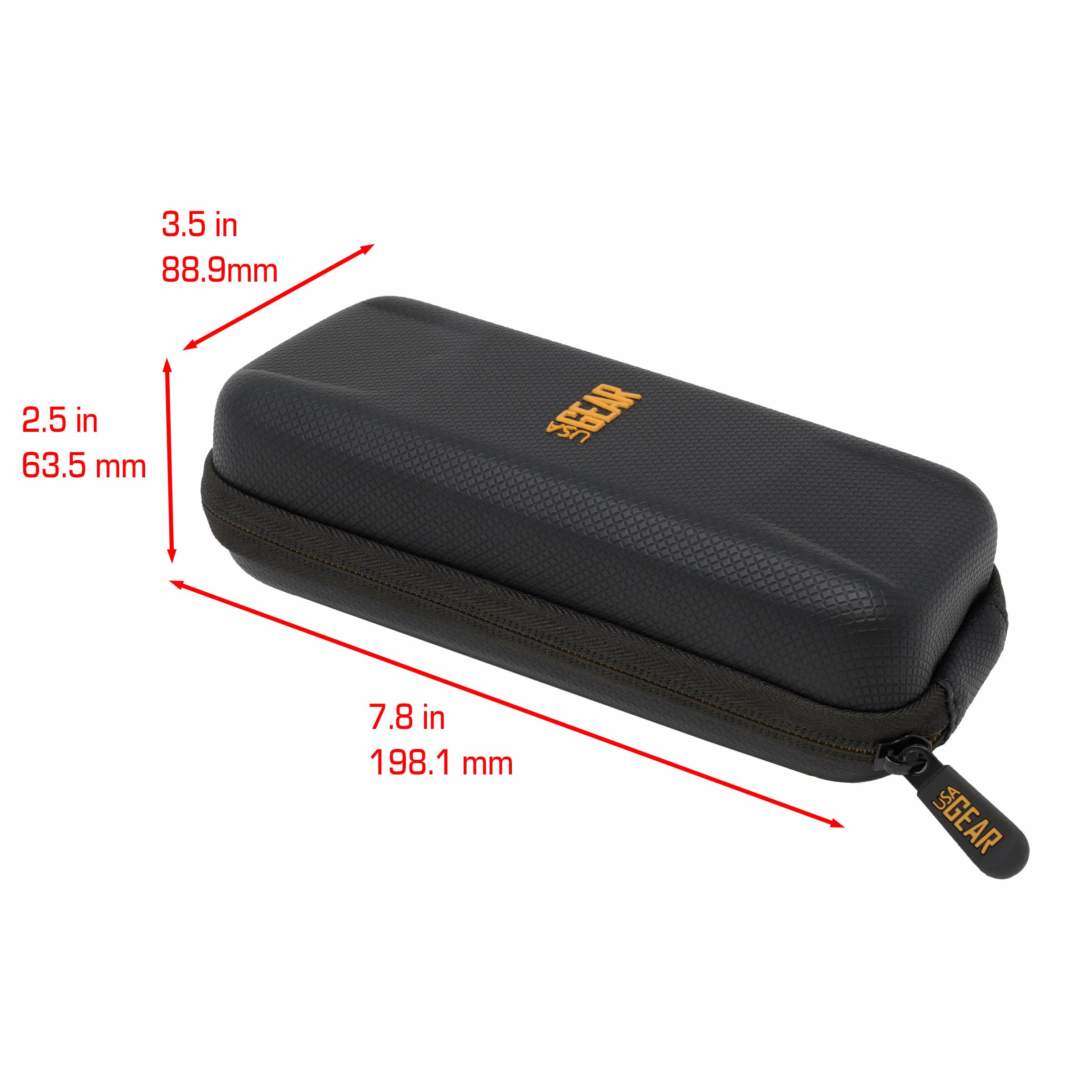USA Gear Funda para Dardos - Estuche 3 Dardos de Punta Blanda con Compartimento Puntas de Plástico, 12 Ranuras Plumas, Varillas y Otros Accesorios - Diseño de Espuma con Cierre Seguridad (Negro) — view 5