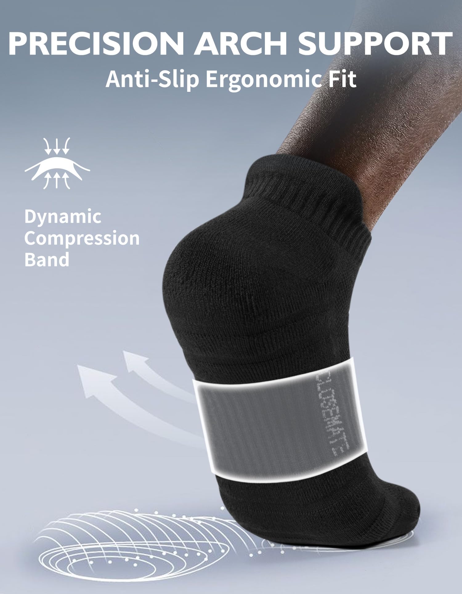 CLOSEMATE 6 Paires Chaussettes Sport Femme Homme Socquettes 35-38 39-42 43-46 en Coton Respirant Rembourré Anti-ampoule pour Running Tennis Randonnée Travail Multicolore