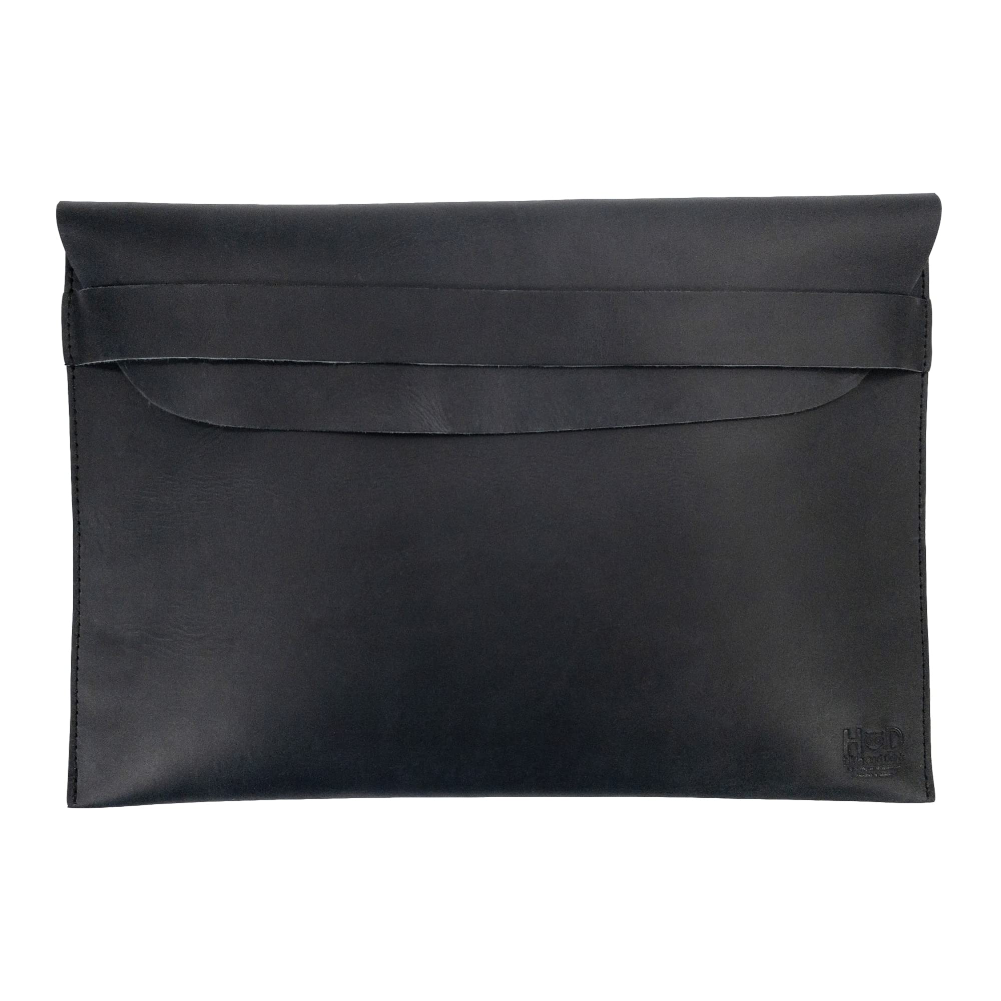 Hide & Drink, Rustic Case Compatible with MacBook Air/Pro 13 Inch with M1 Chip, Handmade from Full Grain Leather (Charcoal Black)