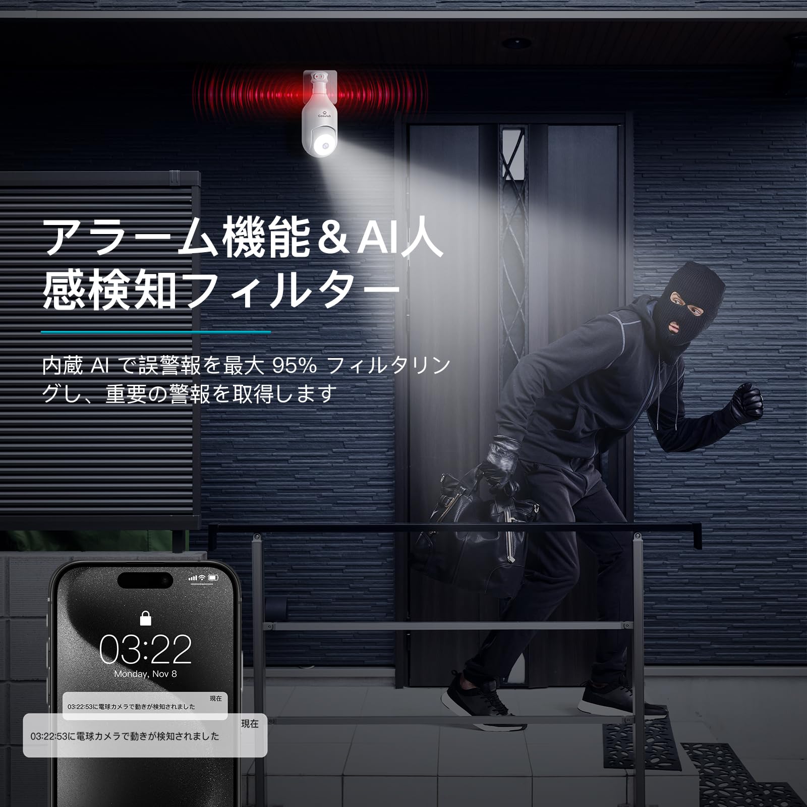Amazon.co.jp: 【5Ghz/2.4Ghz WiFi対応】Gosulub 防犯カメラ