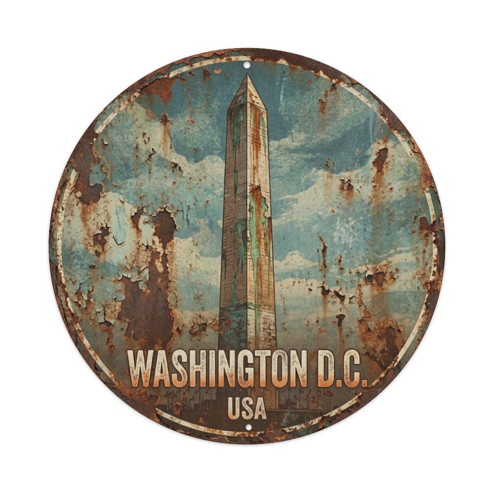 Tgrcjimh Style Metal Tin Sign Vintage Travel Usa Washington
