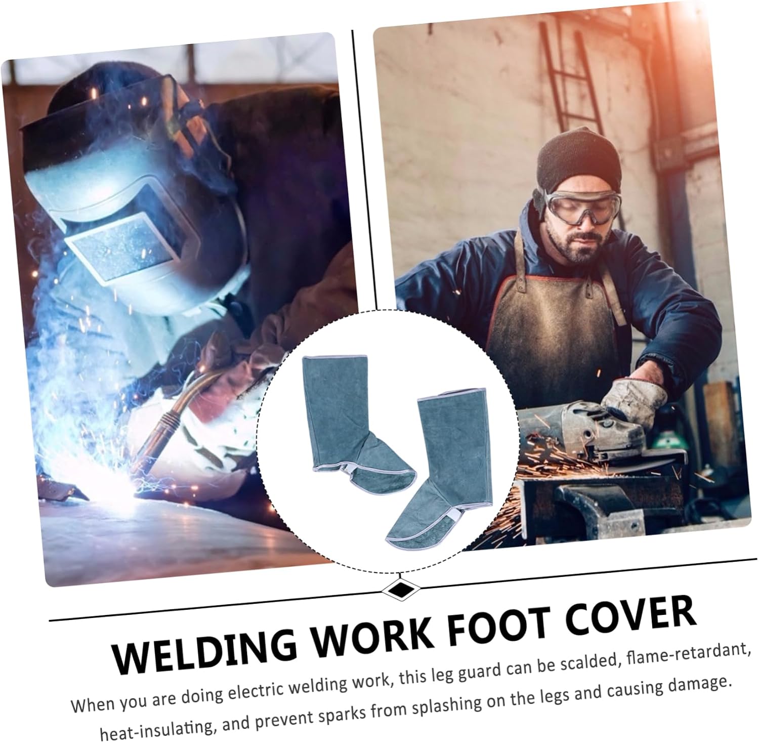 LIFKOME Welding Feet Protection Cover Anti-scald Shoes Protector for Welders Comfortable