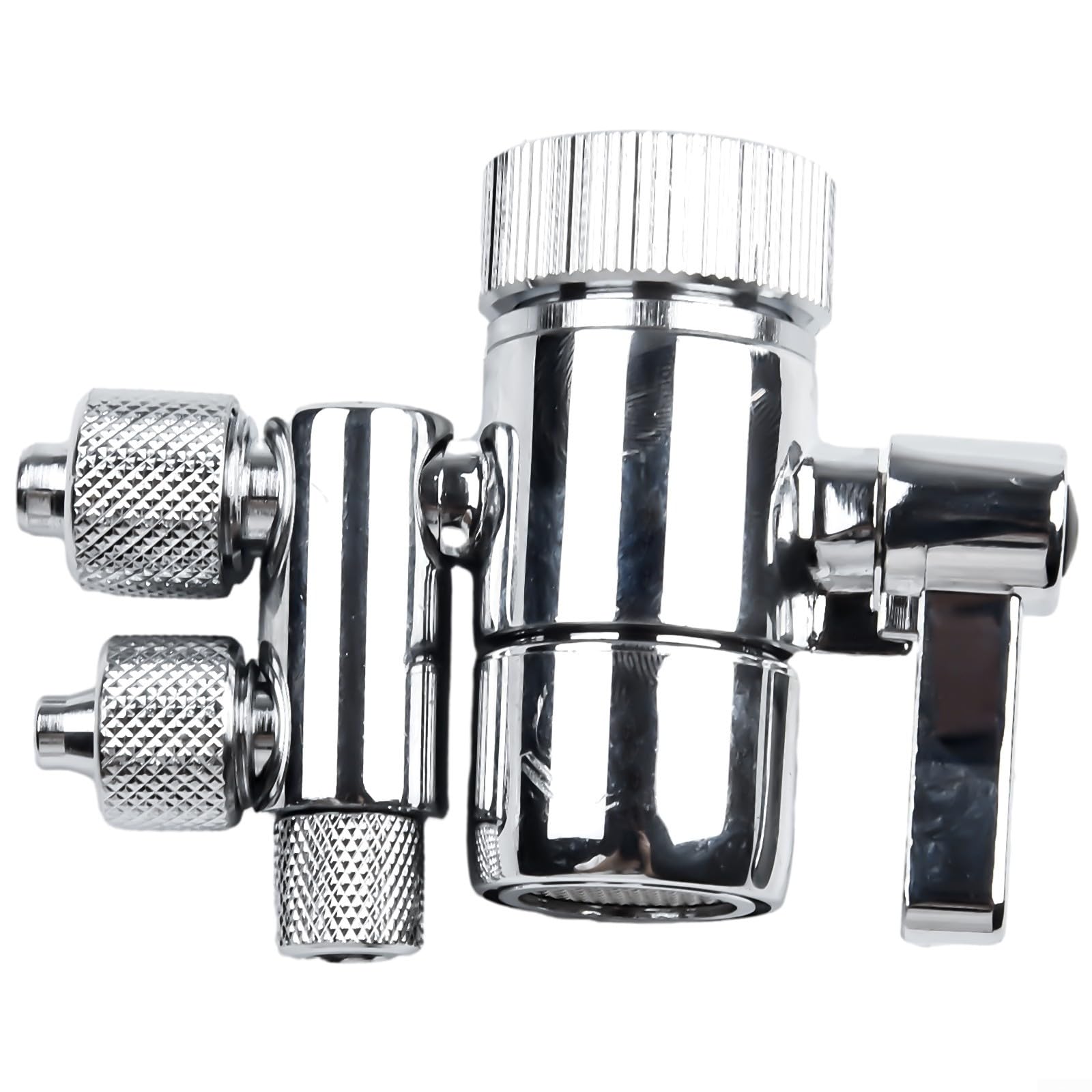 Válvula desviadora de filtro para Amway Espring, flujo bidireccional de 3/8 pulgadas y 5/16 pulgadas, mango de metal, se adapta a conexiones de grifo M22 x M24, compatible con sistema Ro de