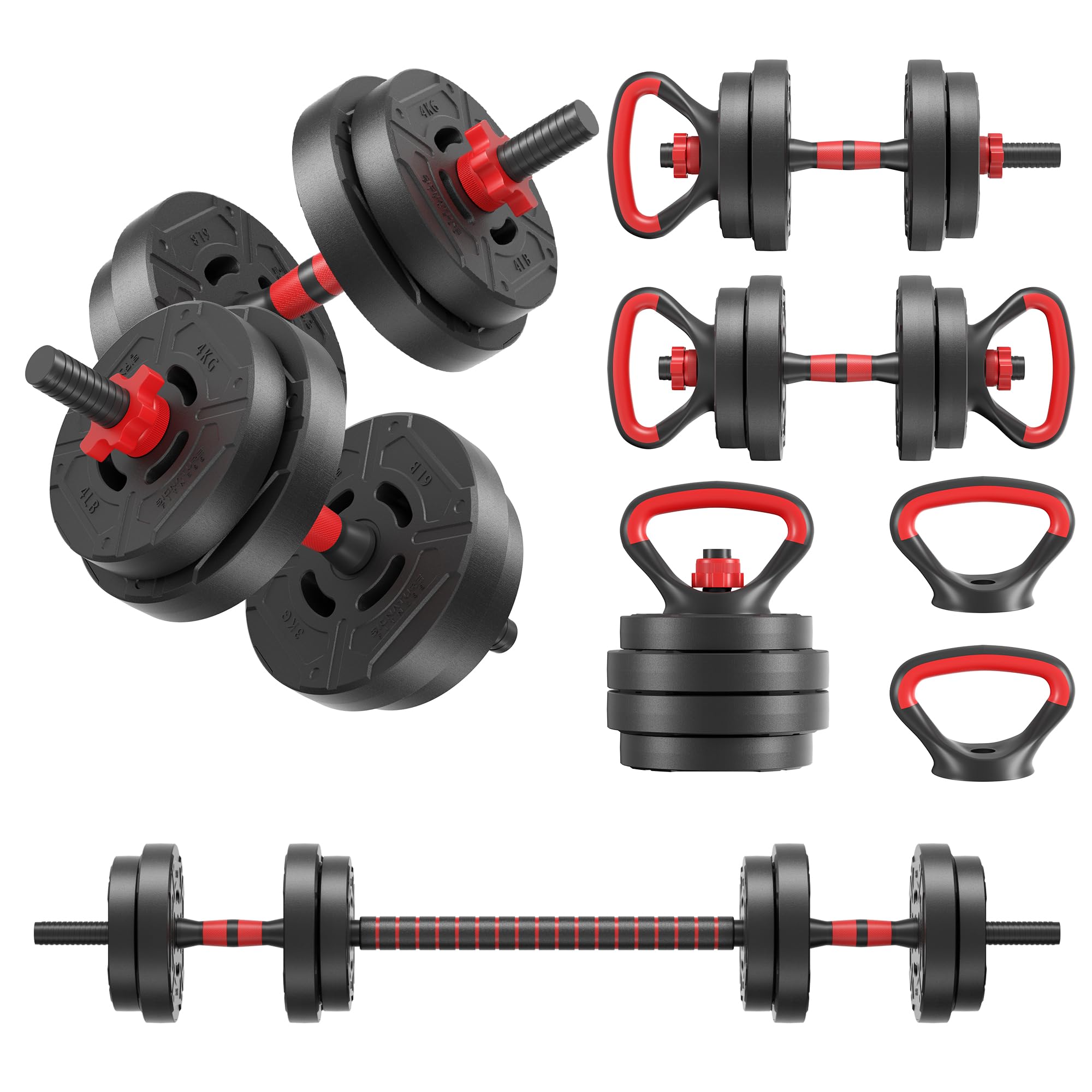 Fitvids 40LBS 4-in-1 Adjustable Dumbbell Set