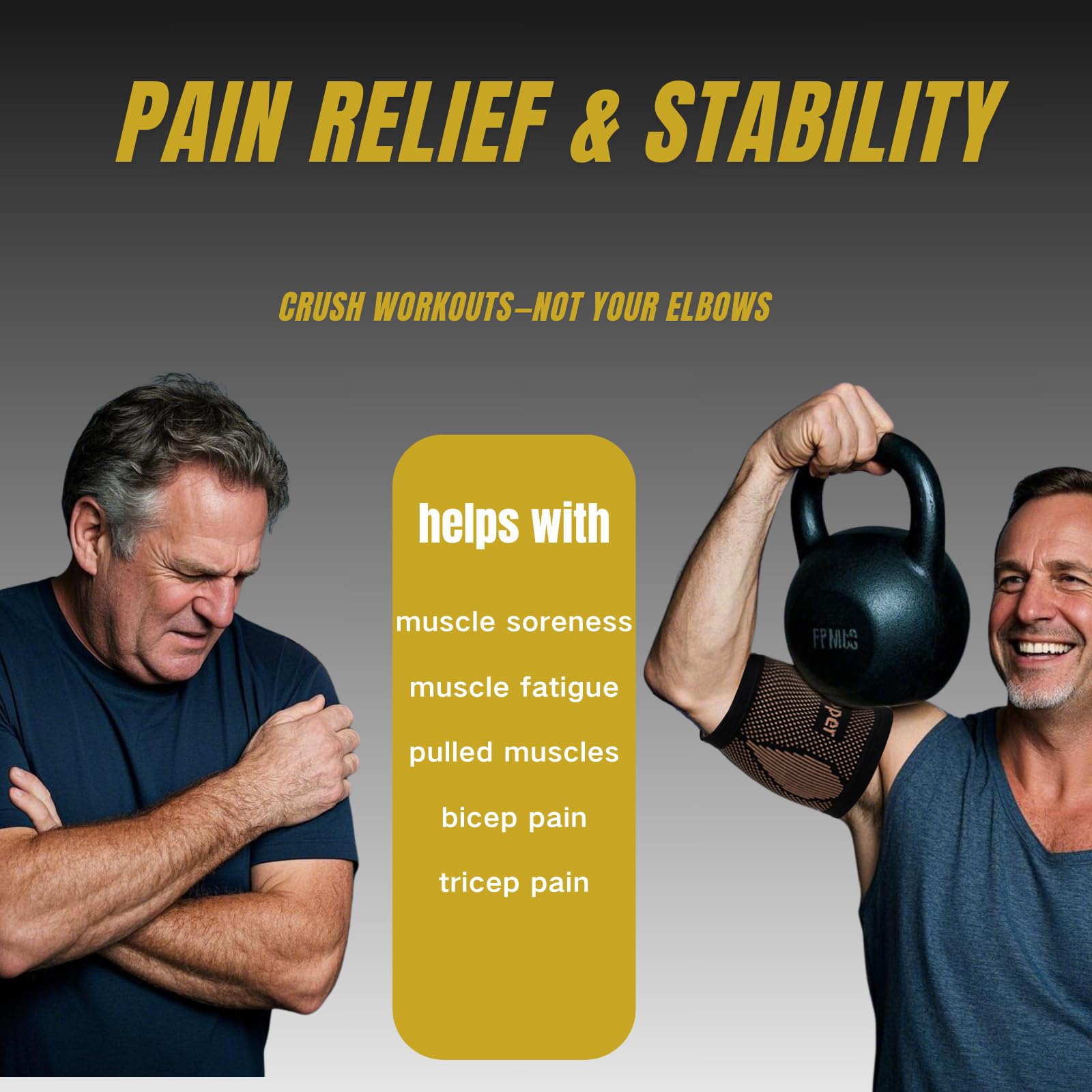 Manga de compresión para bíceps, soporte de brazo de cobre para levantamiento de pesas, alivio del dolor, soporte de brazo superior para hombres y mujeres