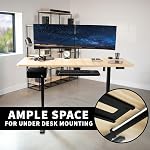 VIVO Poste de travail électrique de bureau debout avec jambes arrière, cadre seulement, monomoteur Ergonomic Standing Base réglable en hauteur avec contrôleur mémoire, noir, DESK-100E-RB