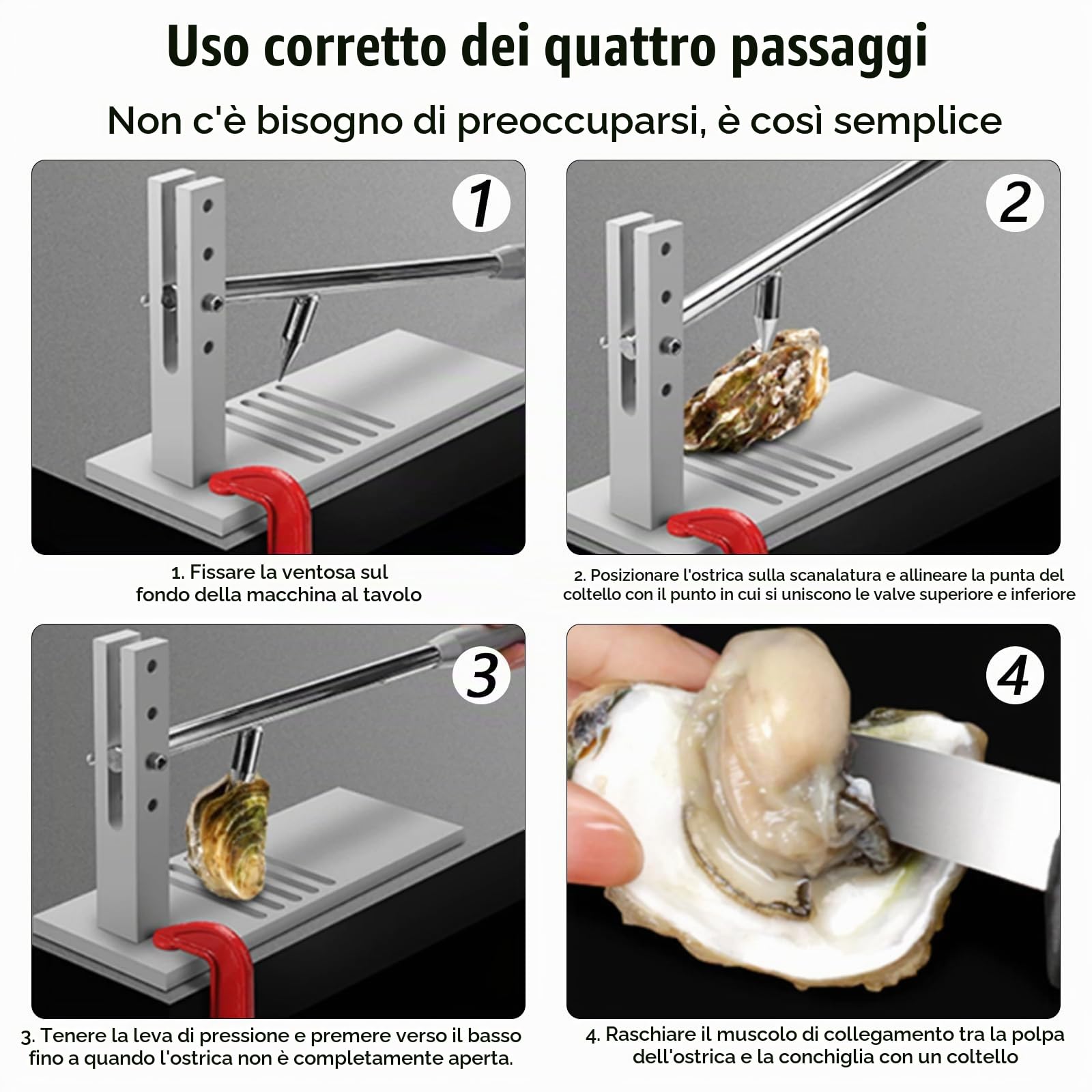 Oyster Shucker, Kit Apri Ostriche Professionale, Set di Strumenti Apriostriche in Acciaio Inossidabile con 2 Coltelli per Ostriche e Guanti Strumento per Frutti di Mare, Strumenti per Frutti di Mare