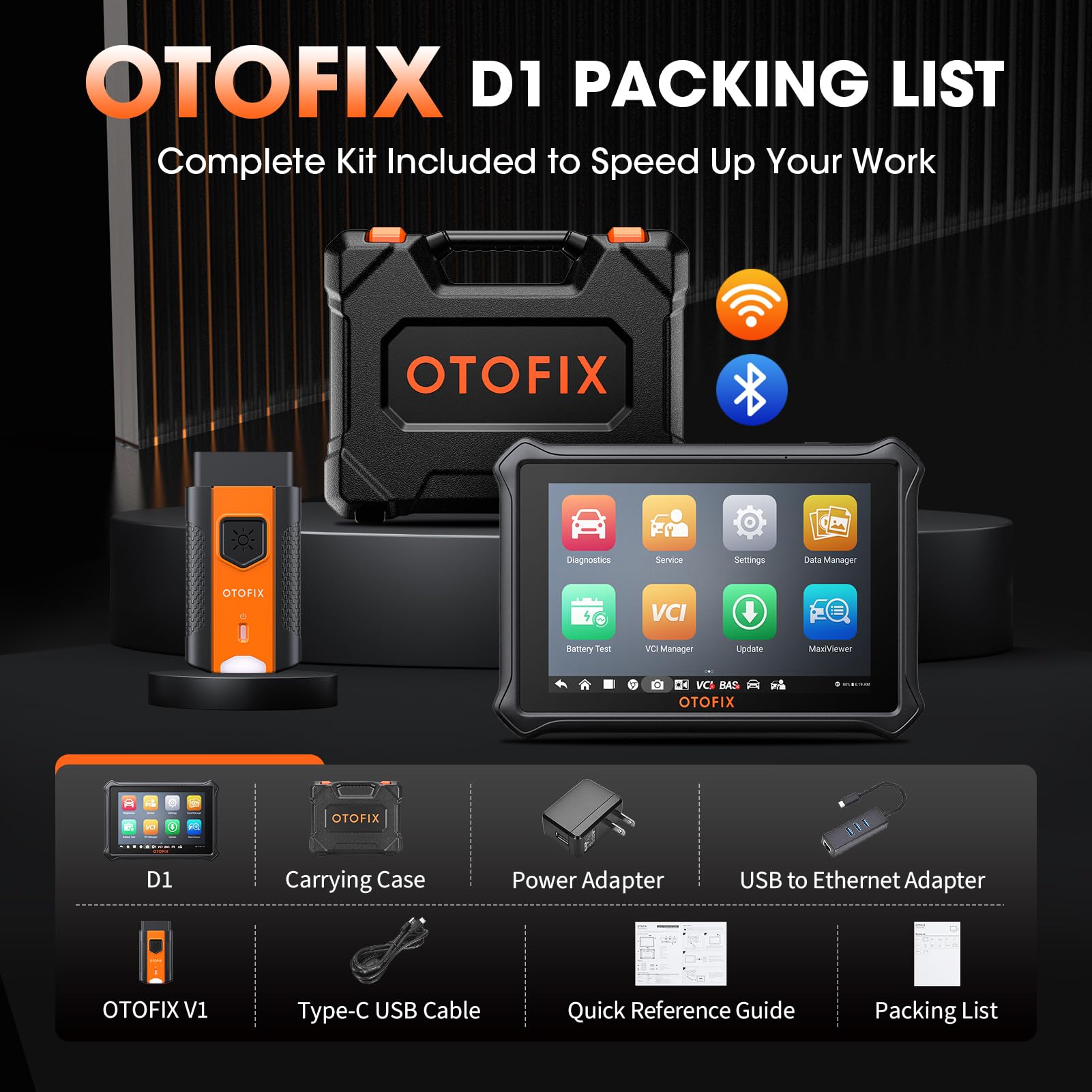 OTOFIX D1 Car Diagnostic Scanner, 2026 Bidirectional Scan Tool, ECU Coding, 40+ Services, Cloud Report, FCA Autoauth, CANFD/DoIP, OE Full System Diagnosis, 2 YEARS Update