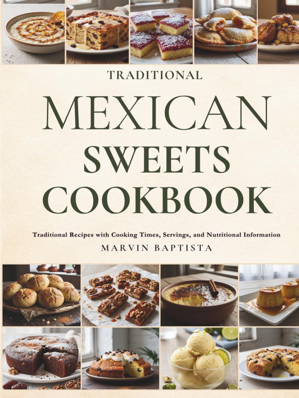 Traditional Mexican Sweets Cookbook: Traditional Recipes with Cooking Times, Servings, and Nutritional Information