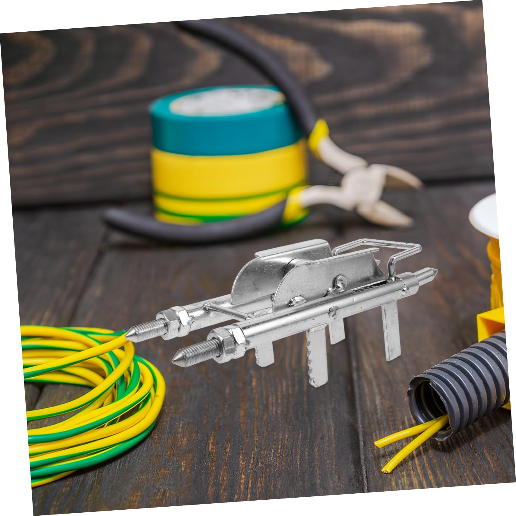 NUOBESTY Einfädelhilfe für Elektrische Kabel aus Metall Benutzerfreundliches Drahtziehwerkzeug für Elektriker Geeignet für Verteilerkästen und Solo Projekte Silber