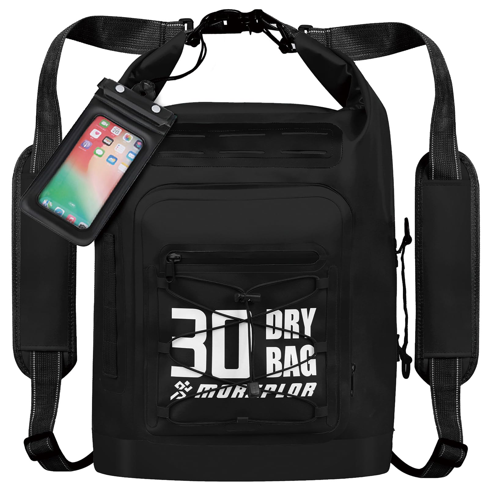 MORXPLOR Dry Bag Waterproof,5L/10L/20L/30L/40L/55L Roll Top Dry Bag Backpack with WaterProof Phone Case for Swim,Kayak