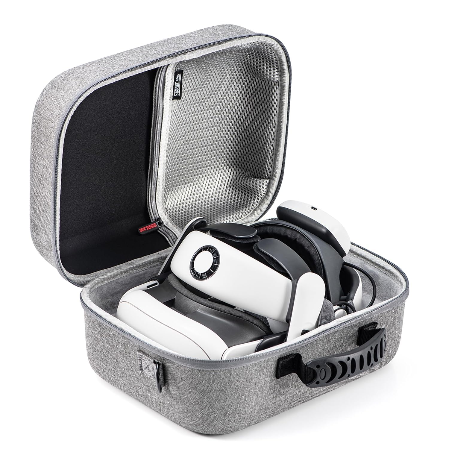 Large Bag for Meta Quest 3, Travel Storage Carry Bag Compatible with Kiwi Design/BOBOVR Battery Elite Strap and Other Accessories, Hard Shell Bag for Travel and Storage, gray, L, Modern