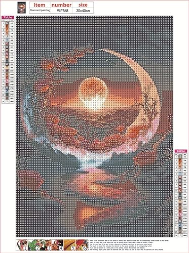Miniatura 2 de Kits de pintura de diamantes 5D para bricolaje, kit de arte de diamantes redondo para adultos principiantes, perfecto para decoración de pared del