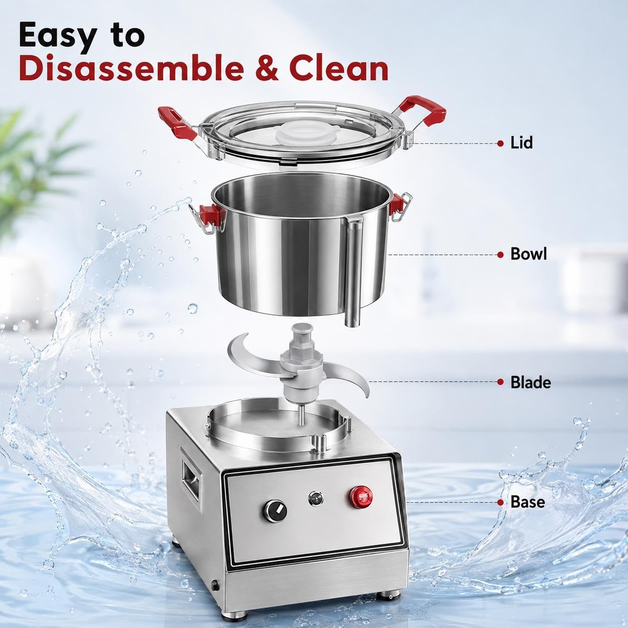 Coupe-légumes robuste, contrôle de vitesse en continu 0-1400 tr/min