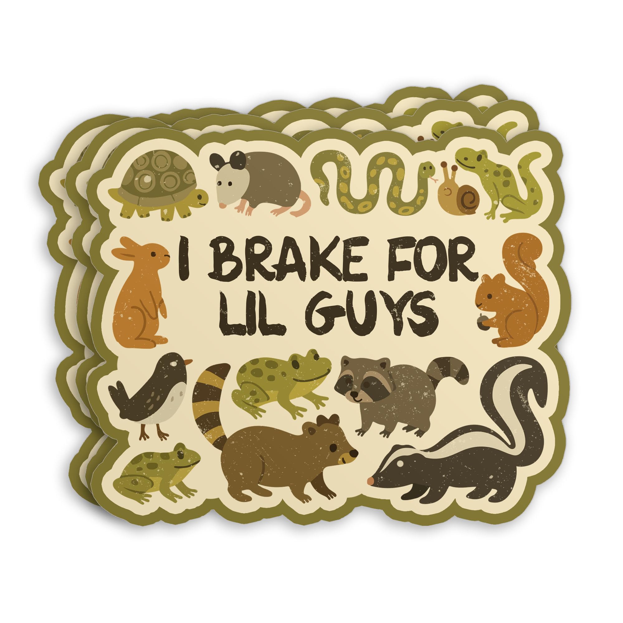 Photo 1 of (3Pcs-2") I Brake for Lil Guys Bumper Sticker Cute Forest Animals Funny Wildlife Critters Waterproof Die-Cut Vinyl Sticker for Laptop Water Bottle Tumbler Kindle Decal Gift for Her Him 2 Inches