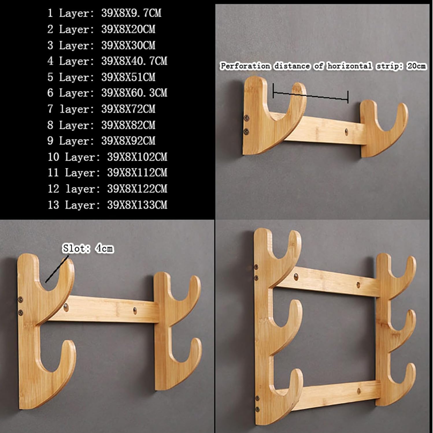 Espositore da parete per spada, staffa multistrato per arco e freccia, supporto per spade, ideale per decorazioni per la casa e oggetti da collezione