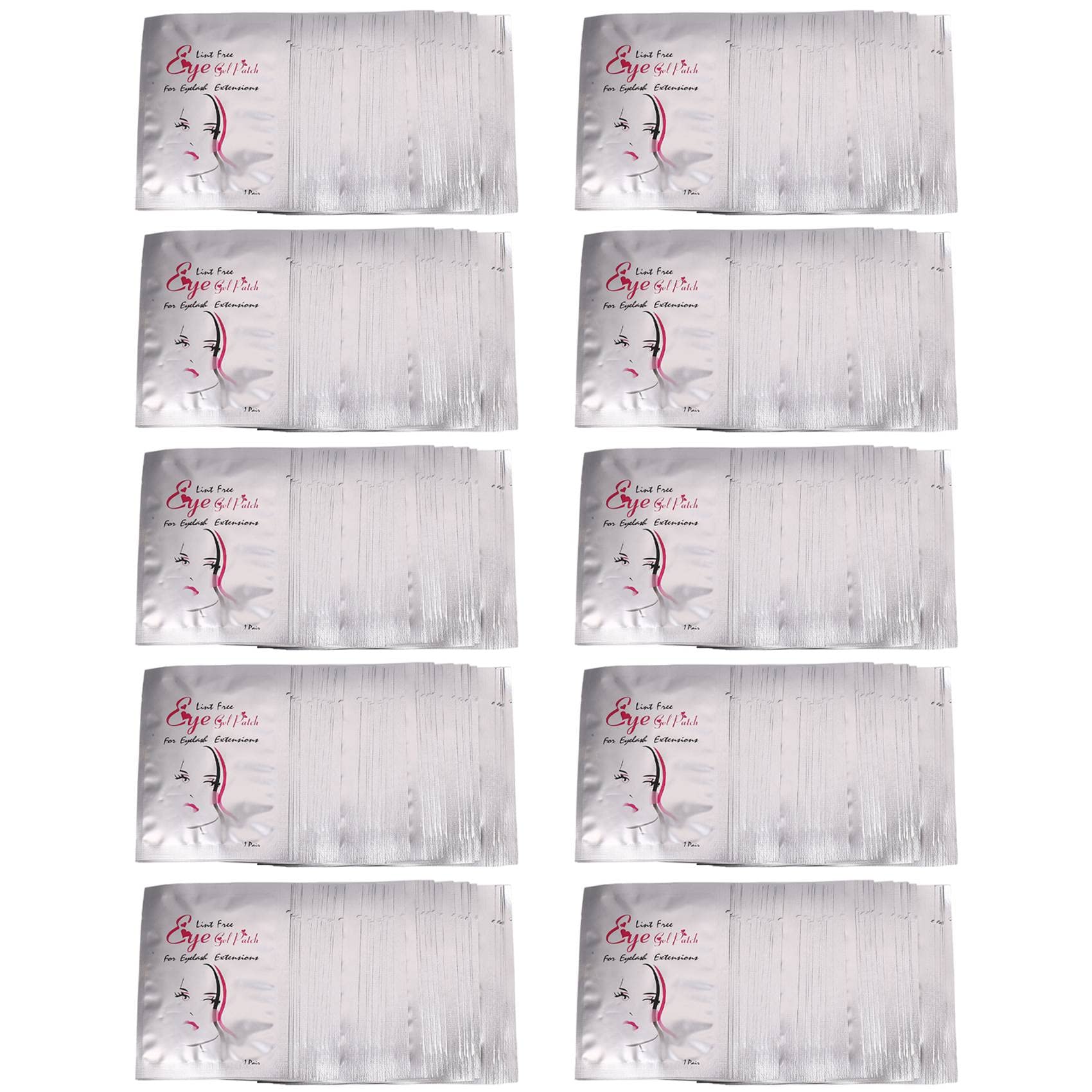 500x Extensión de Pestañas Debajo Gel Almohadillas para Los Ojos No Tejidas Parches de Maquillaje