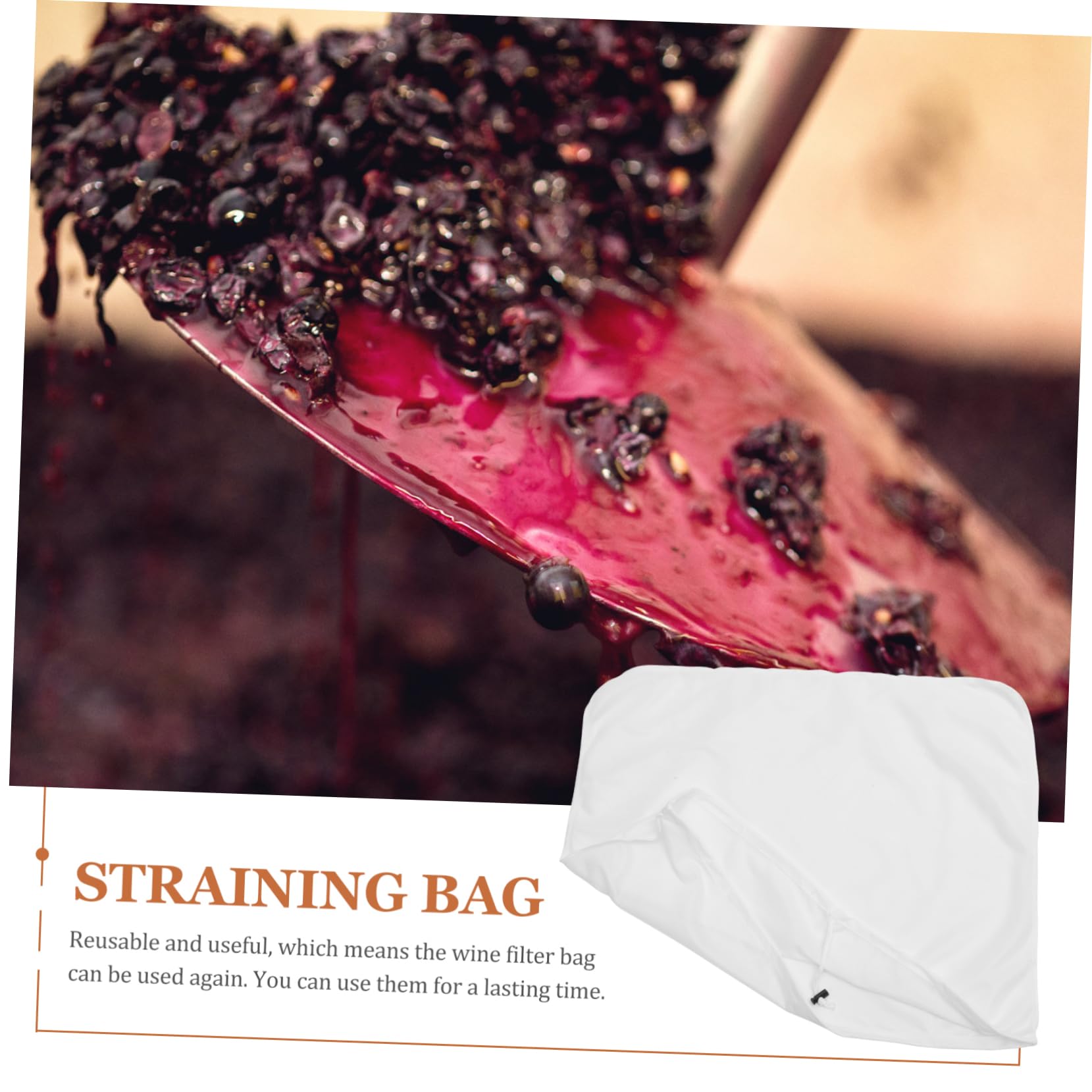CONGARTENO Brew Bag Reusable Fine Mesh Straining Filter for Juice Wine and Cold Brew for Home Brewing and Cooking