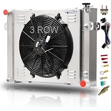 3-Row Aluminum Radiator for 1993-1997 Jeep Grand Cherokee Laredo Limited SE TSI Orvis 5.2L 318ci V8 | OE# CU1394 RAD1394 DPI1394 | Built-in Trans Cooler | Includes Shroud Fan Relay Kit