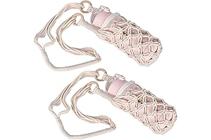 2-Piece Boho Minimalist Macrame Water Bottle Holder