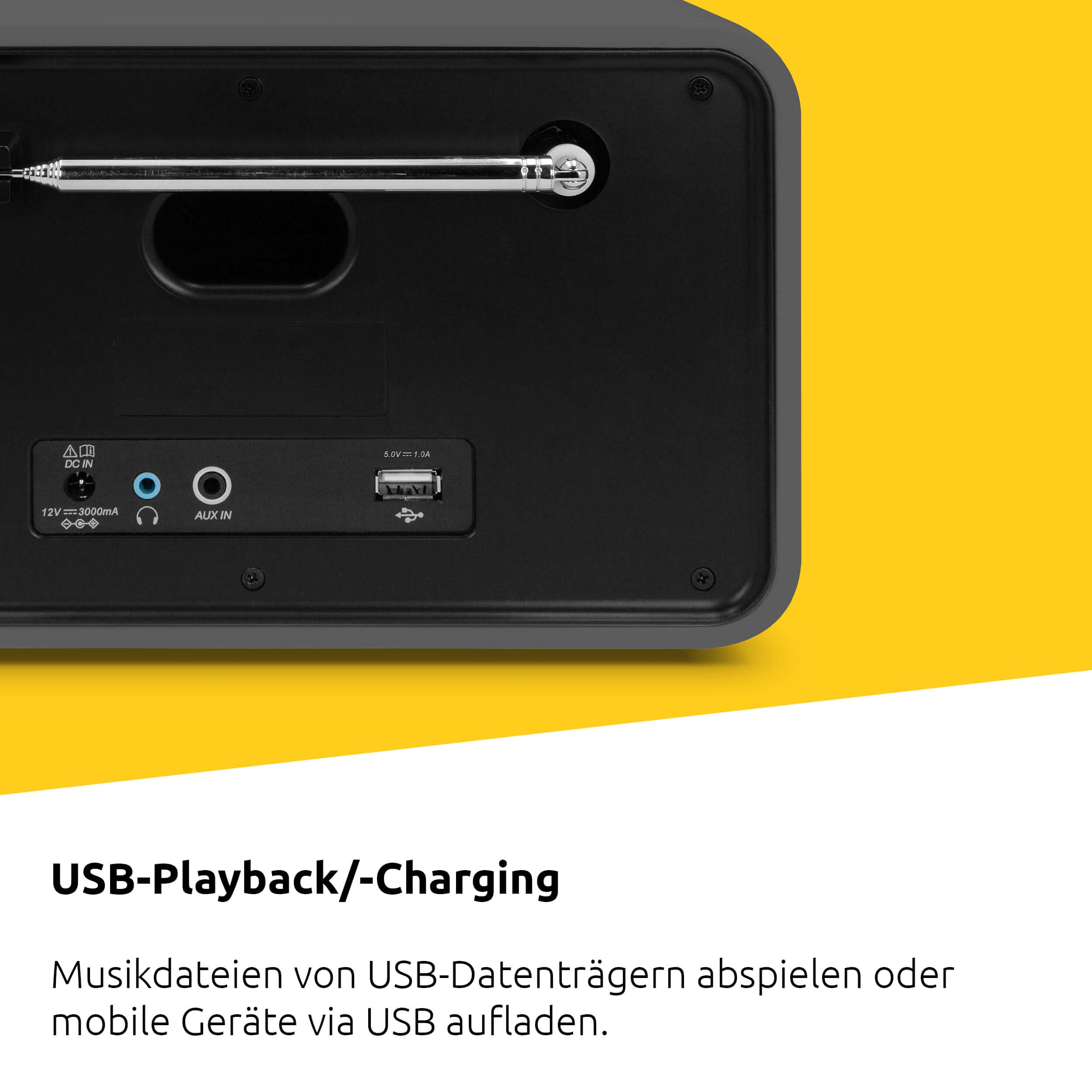 TechniSat DIGITRADIO 586 – DAB+ Hybridradio (Internetradio, UKW, Bluetooth, Spotify, Wireless Charging, App-Steuerung, OLED-Display, USB, CD, MP3, AUX, 20 W, Kompakt-Anlage, Fernbedienung) anthrazit