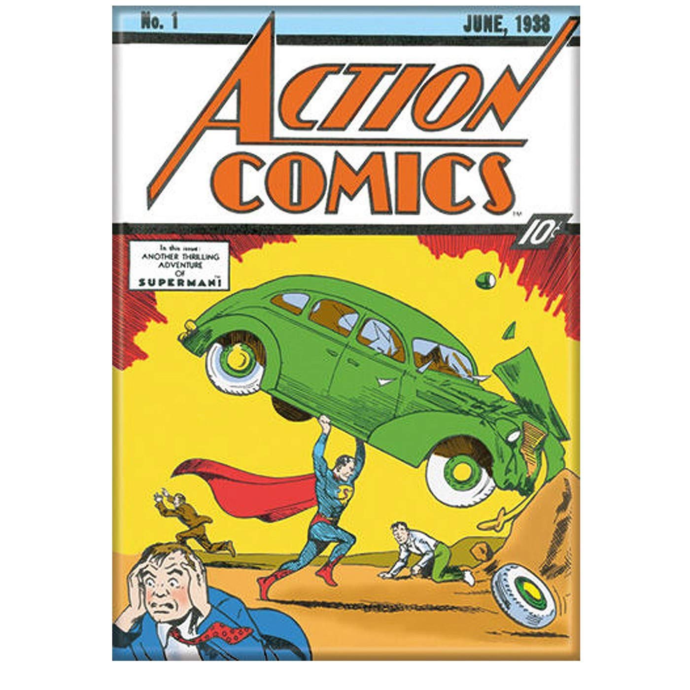 Ata-Boy White Superman Action Comics No 1 Magnet