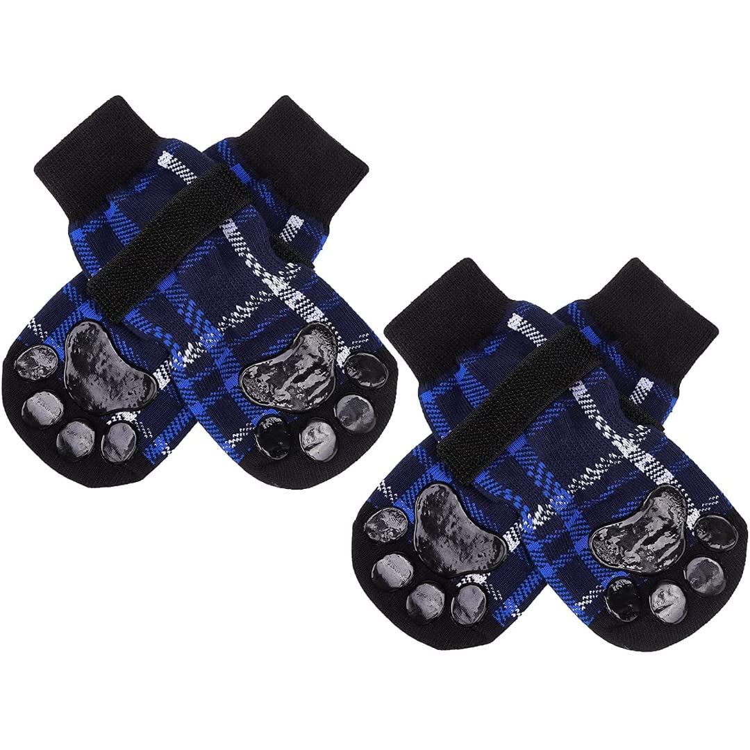 KUTKUT Anti-Slip Double Sided Knit Socks for Large Dogs | Non-Slip Pet Paw Protectors with Grips For Big Dogs | Soft Comfortable, Better Control on Hardwood Floor Paw Protector ( SIZE: L x W: 7.1 x 3.15") (B09QMBKT1N) Amazon Price History, Amazon Price Tracker