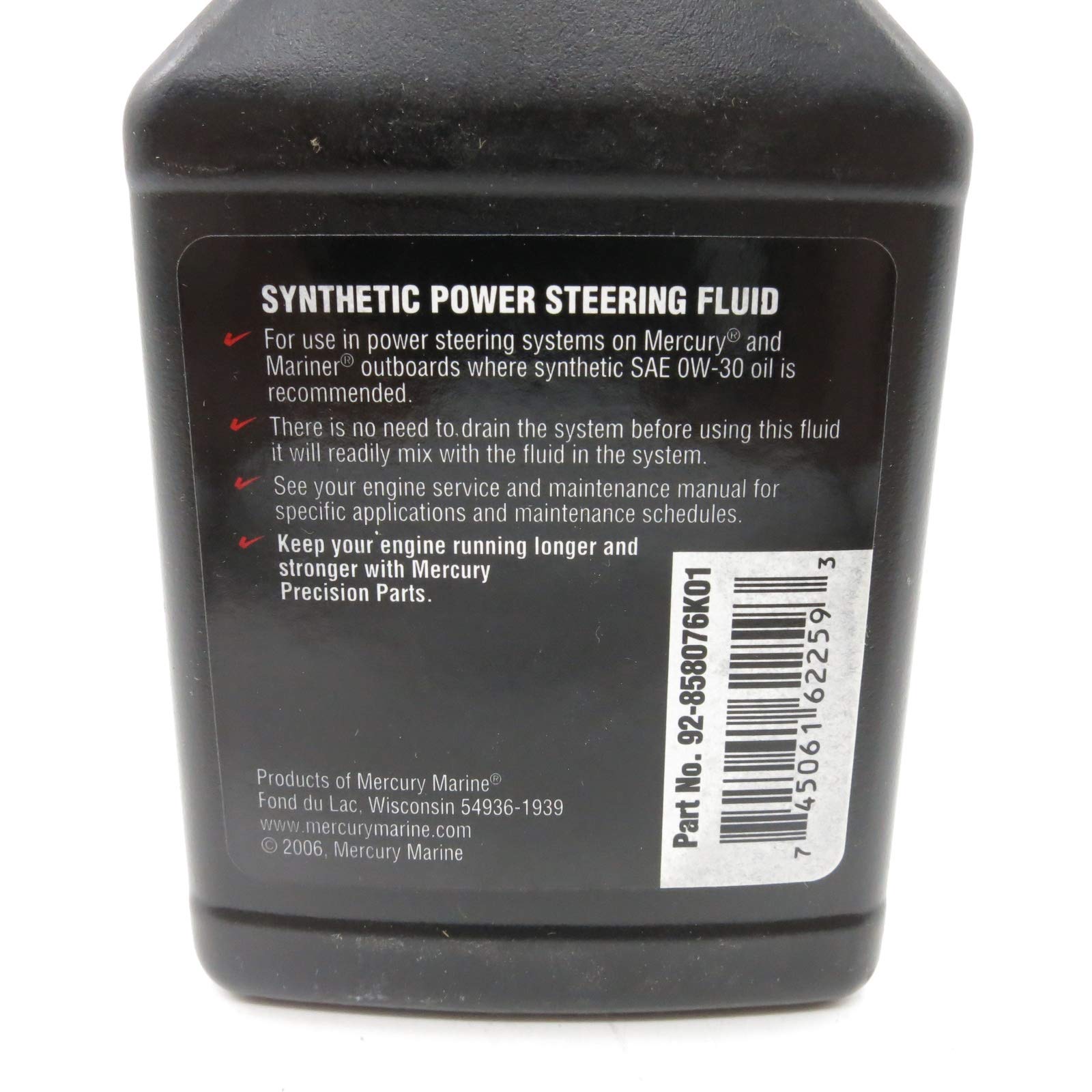 Amazon.com: OEM Mercury Marine Synthetic Power Steering Fluid SAE 