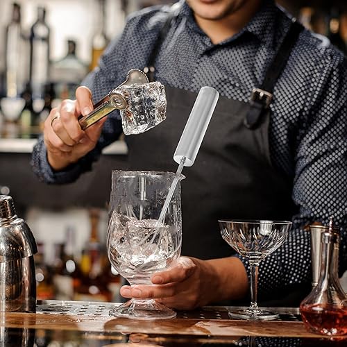 Miniatura 4 de DOITOOL Picadora de hielo de acero inoxidable, trituradora de hielo, herramienta de hielo triturado para cocina, bares, camarero, picnic, camping y