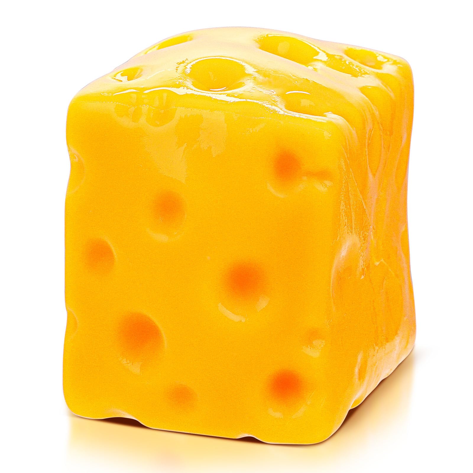View 1 of 2.95" Cheese Squishy Squeeze Toy, Fast Rising Stress Relief Fidget Toys