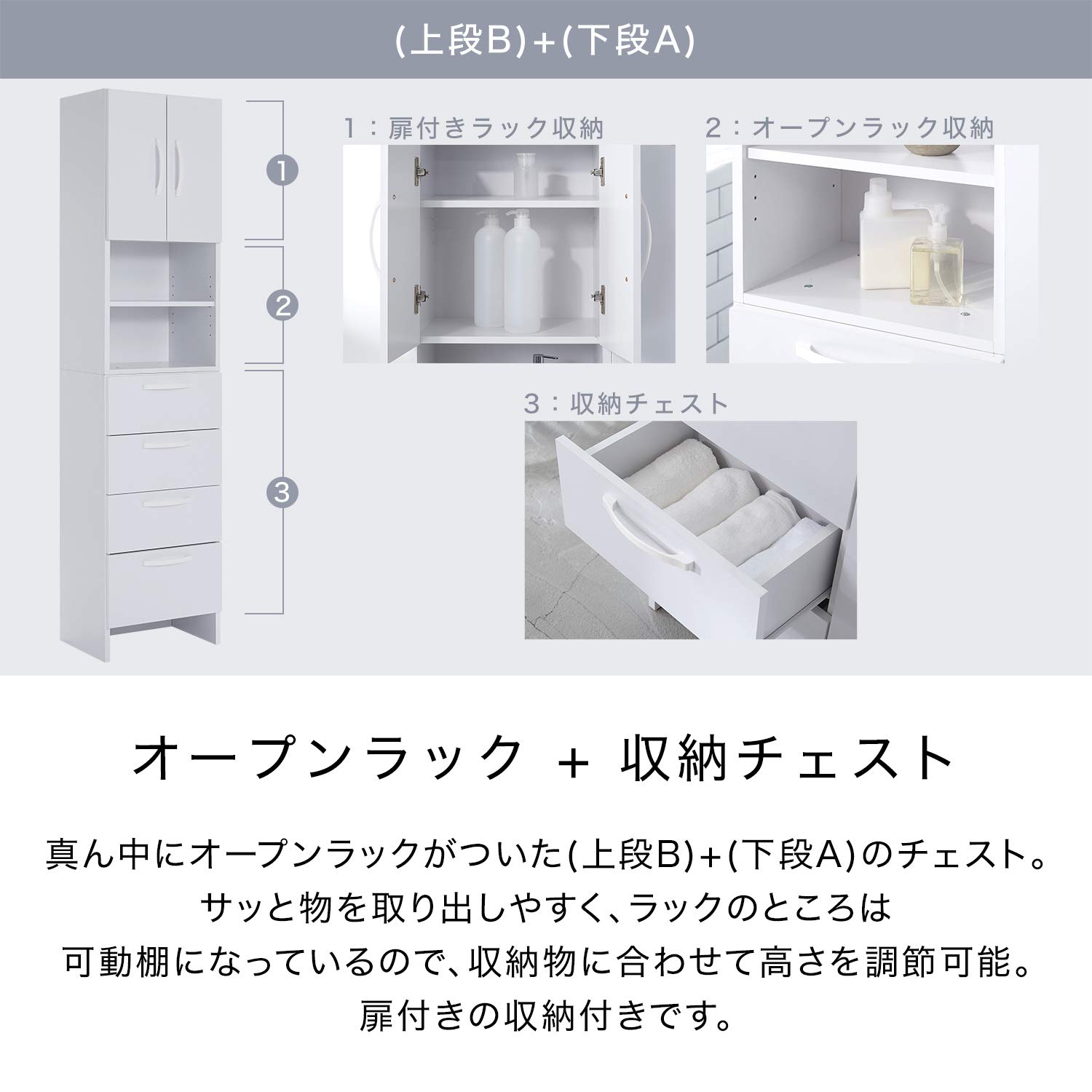 Amazon｜LOWYA ロウヤ ランドリー収納 ランドリーラック