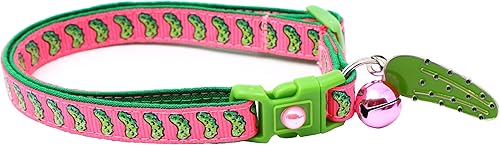 Miniatura 3 de Pickle - Collar para gato con campana, collar de seguridad separable, tamaño grande ajustable o collar de gatito (pequeño (10 libras y menos),