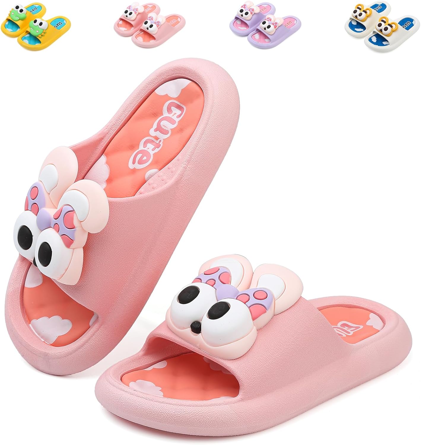 Kids Slide Sandals, Boys Girls Water Shoes Cute Slippers for Beach Pool (Toddler/Little Kid)