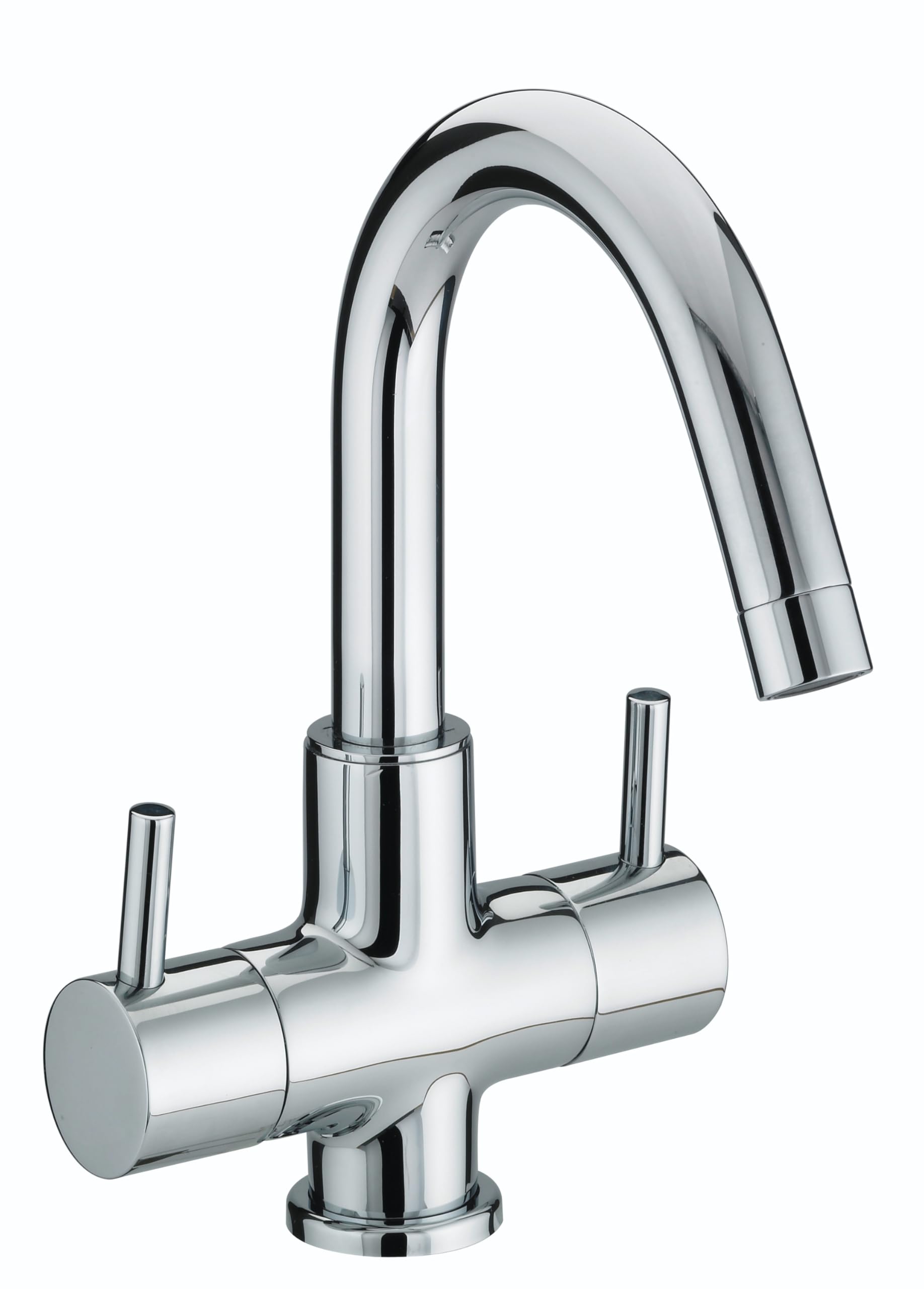 Bristan Prism 2 Handle Basin Mixer Tap With Swivel Spout Chrome Pm Bas2 C.