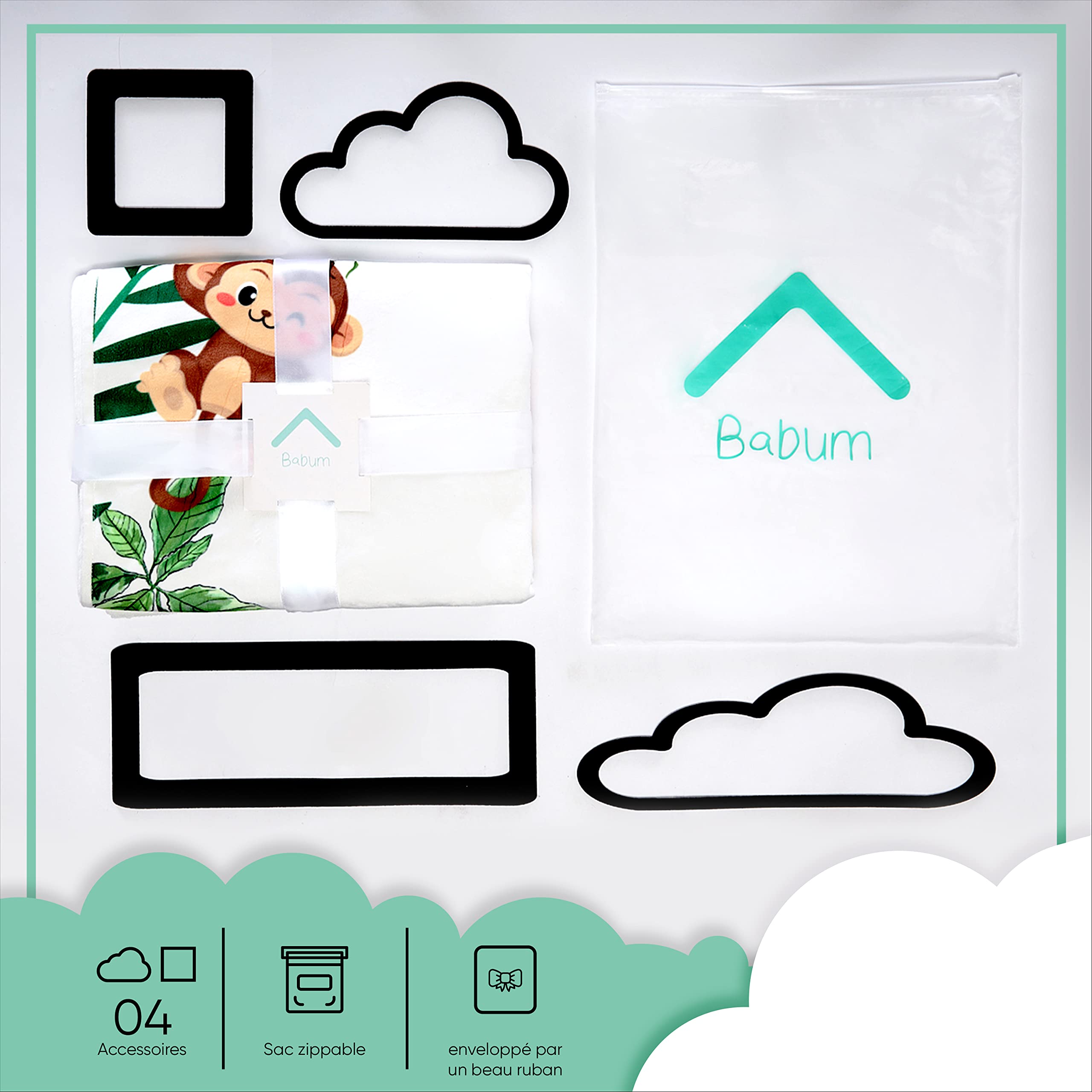 Babum Couverture Etape bébé En Français | Tapis Mois pour Filles Et Garçons Mixte Unisexe | Cadeau Naissance Souvenir Babyshower Jeune Maman | Personnalisée Douce et Épaisse | Oeko-Tex