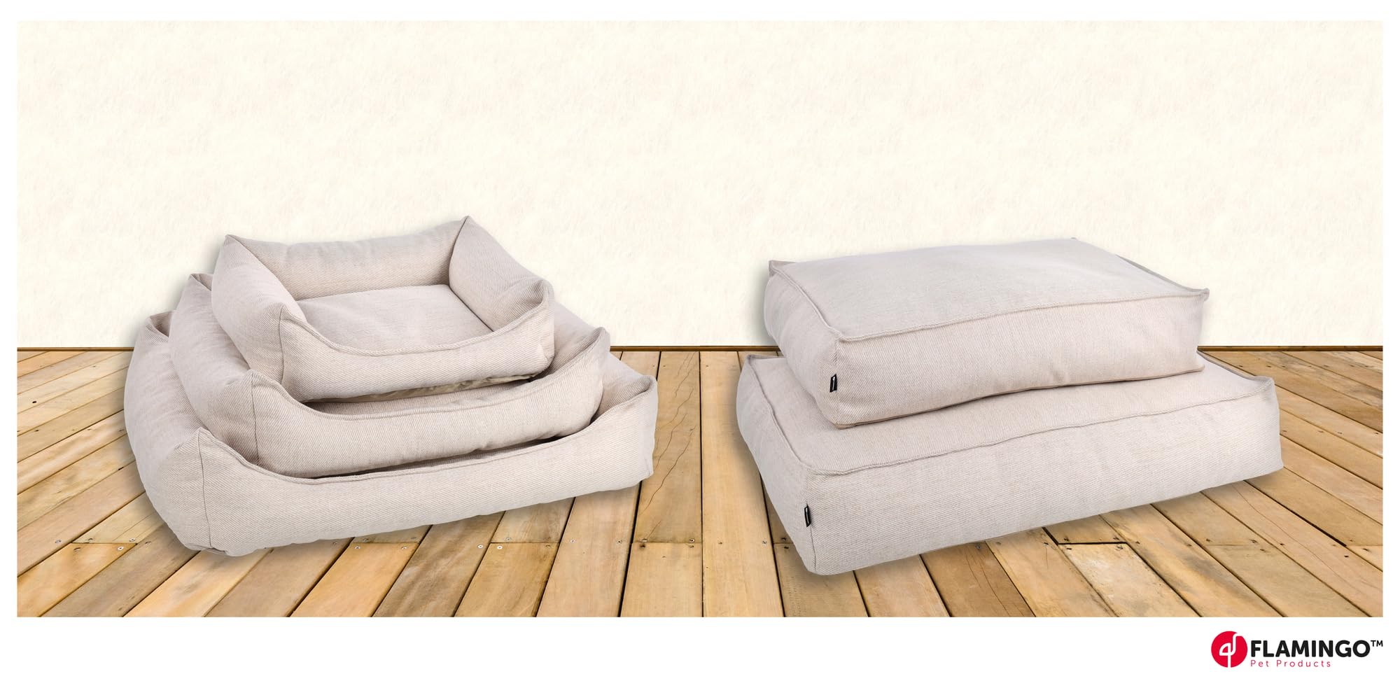 Flamingo Coussin orthopédique Baldar Beige - 80x60x18cm - Forme Ergonomique pour Un Sommeil réparateur - Complément Parfait du lit Baldar !