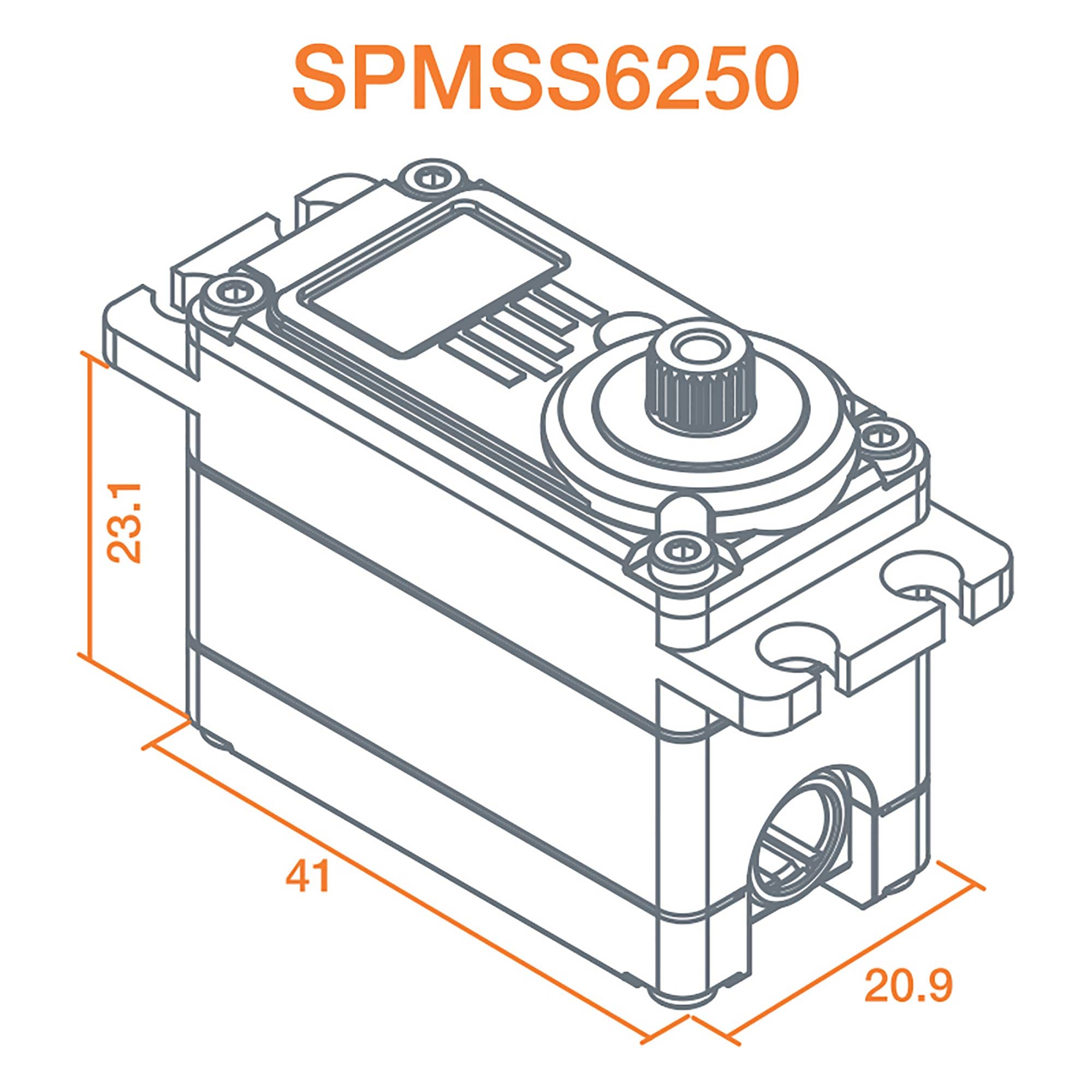 Spektrum S6250 - Servo de excavación de Alto par