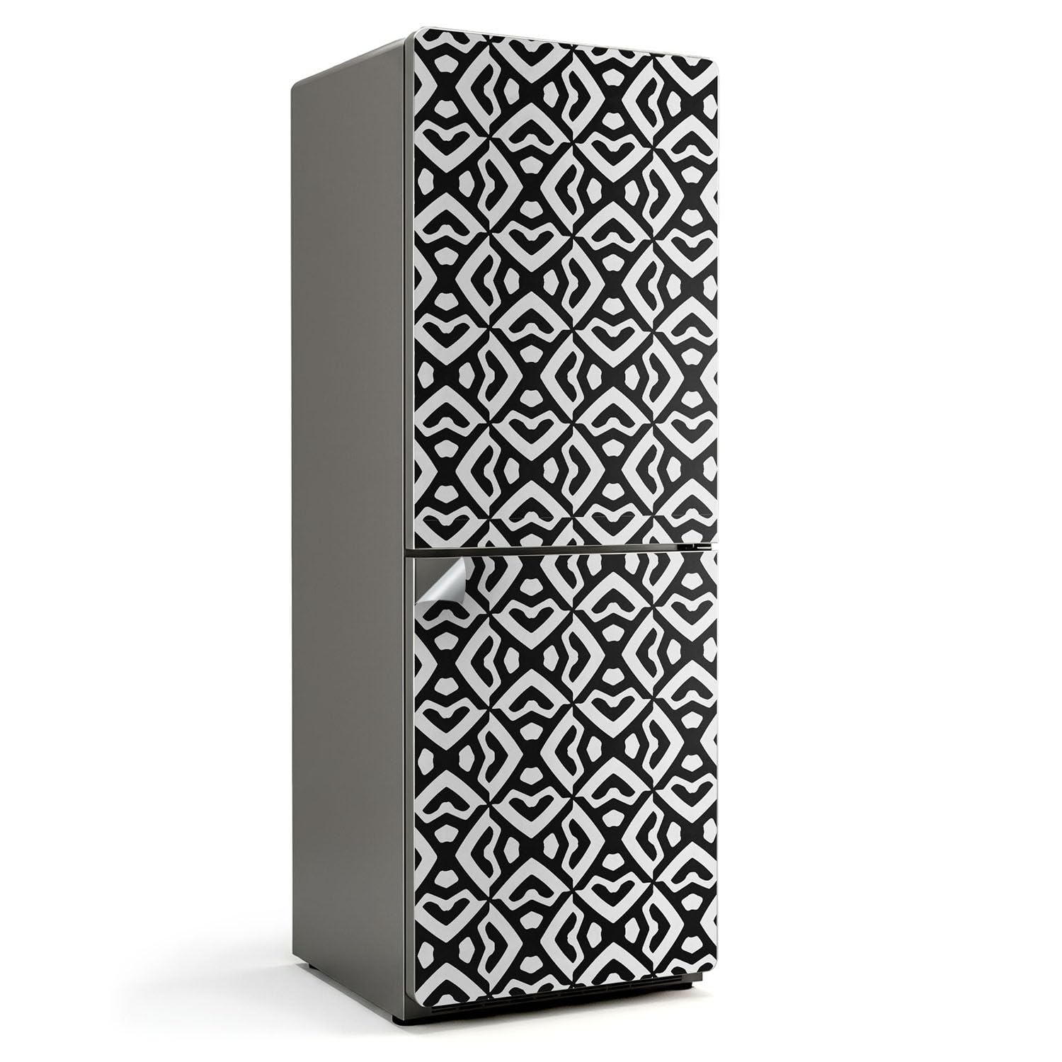 Sticker frigo 70x190 pour relooker votre cuisine ouverte avec un design abstrait tendance