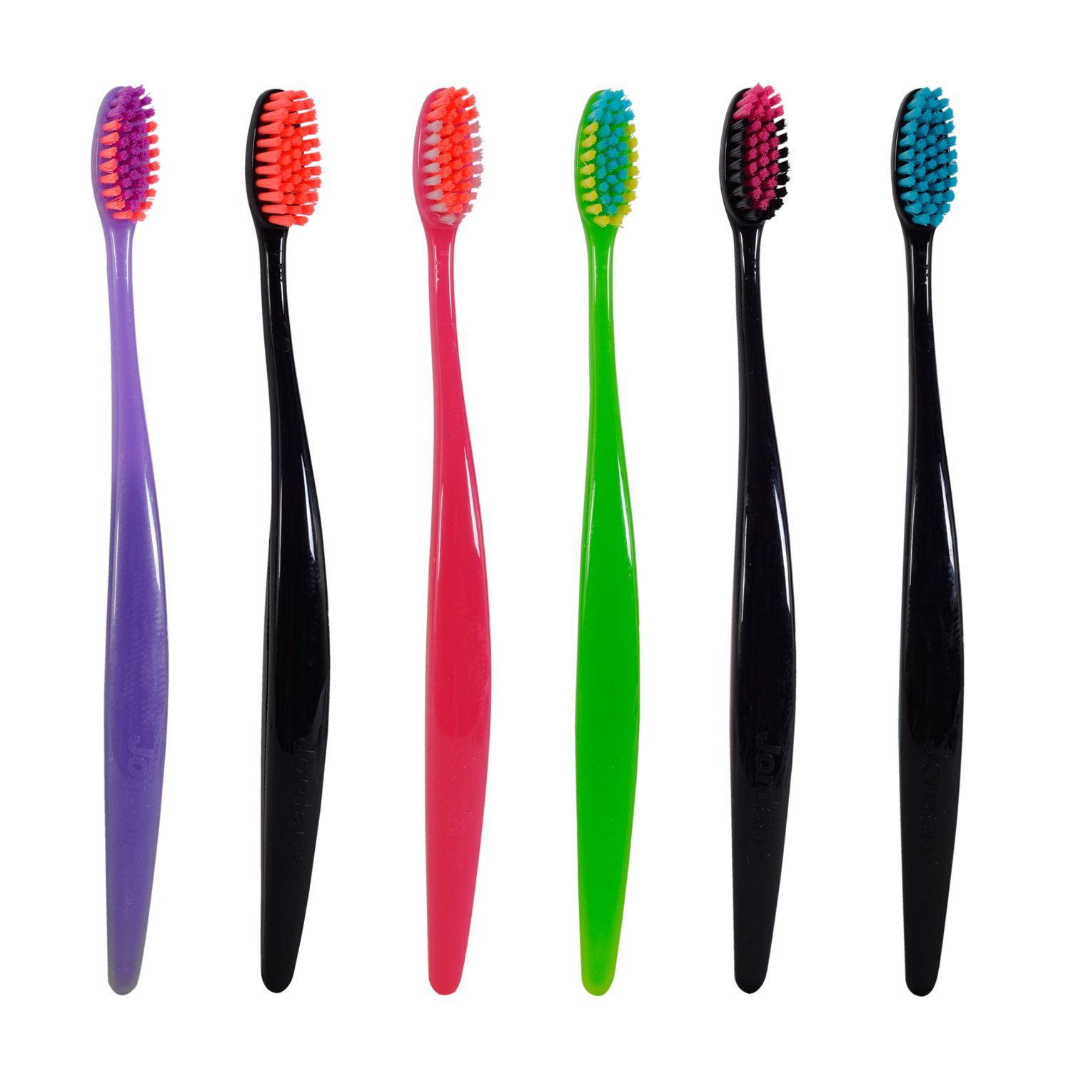 Jordan Ultimate You Toothbrush Medium Bristles Latest Design BPA Free Imported Brush gentle to Teeth & Gems(Random Color) (Pack Of 4)