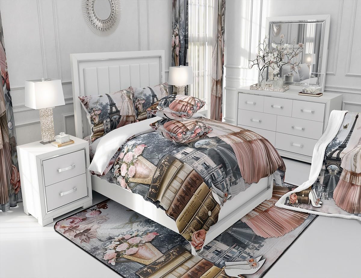 princess dress comforter Amazon.com: Manfei Ballet Princess Comforter Set,Dreamy Dancing Girl Ballet Dress Shoes Floral Bedding Set for Kids Teens,Romantic Pink Roses Flowers White Swan Quilt Set 2 Pcs with 1 Pillowcase,Twin : Home &