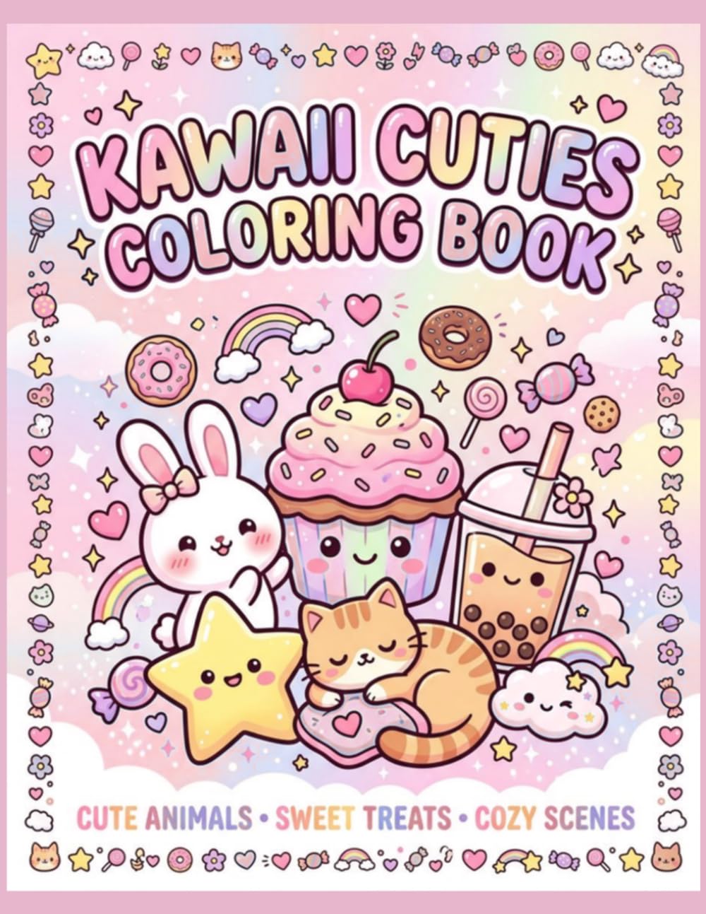 Kawaii Cuties Coloring Book
