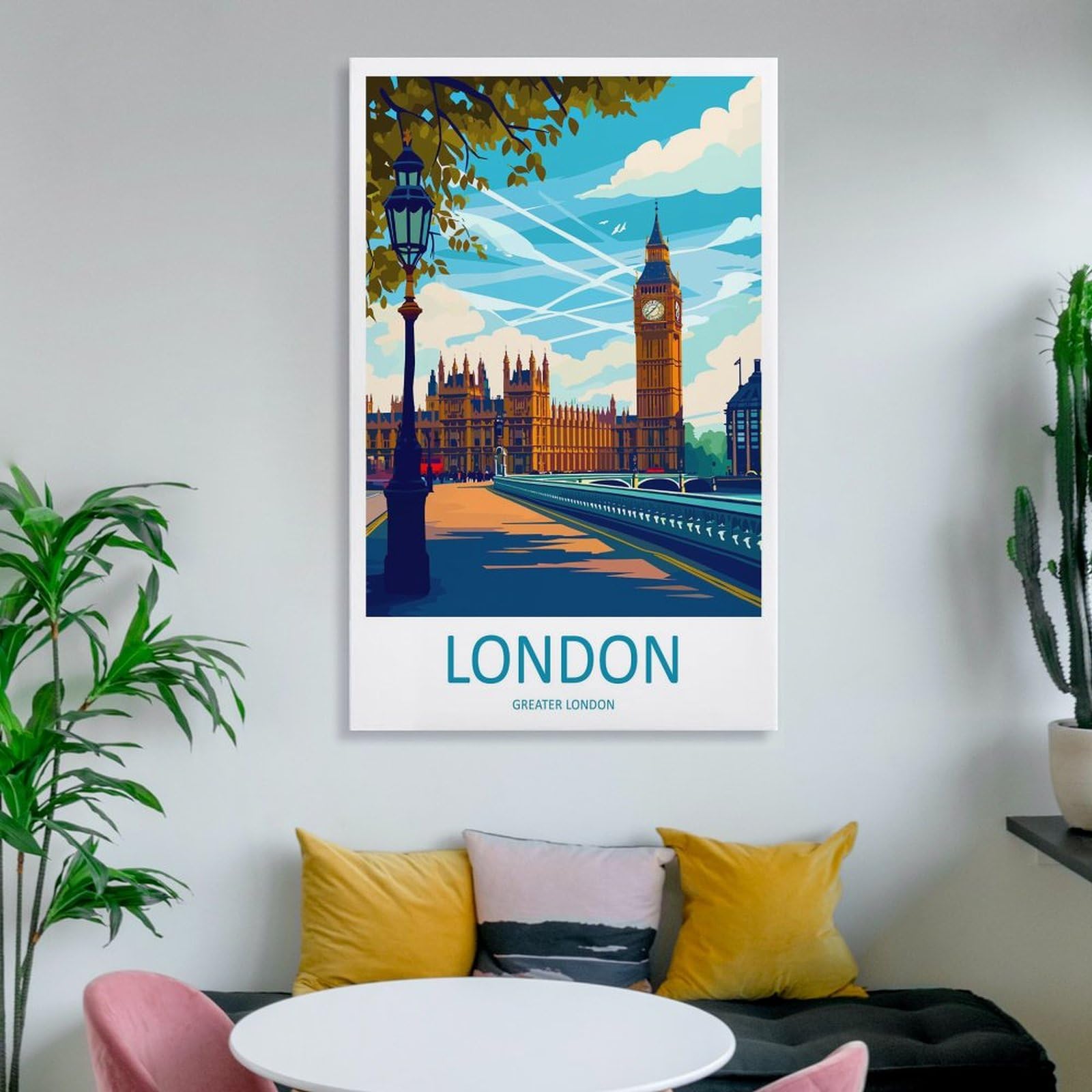 Amazon.com: ZJLAMZ London England Travel Poster Canvas Posters