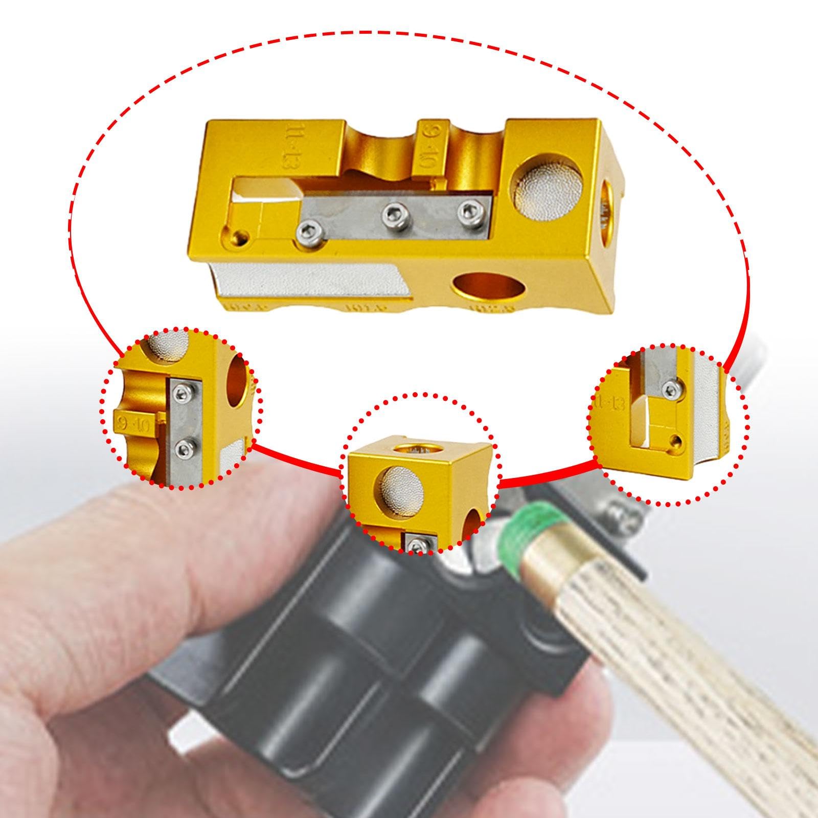 predolo Pool-Queue-spitzenformer Reparatur Multifunktions Kit Billiard Trimmer Schleifwerkzeug Ersatz Zubehör mit Legierungsmaterial für Clubspiel Geschenk
