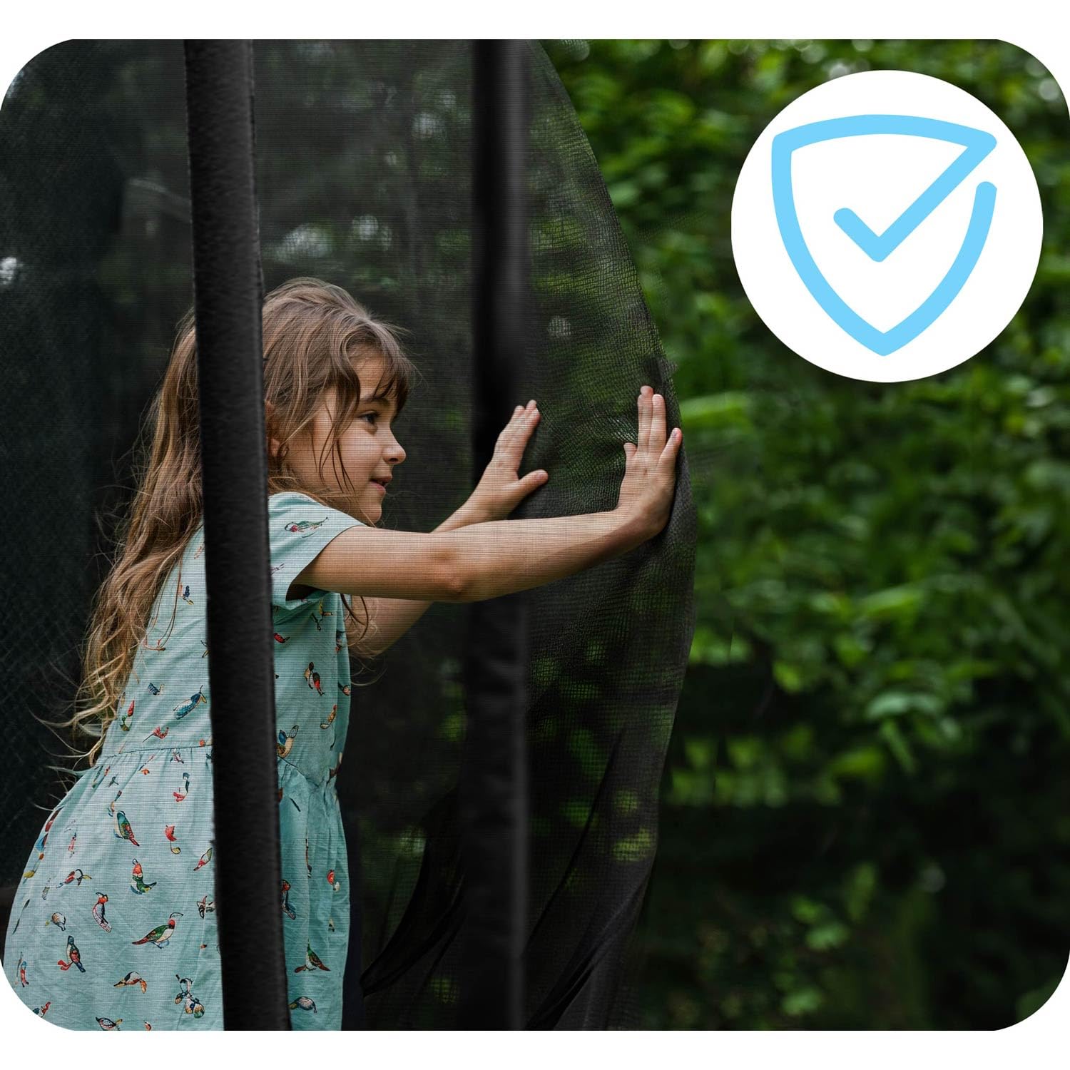 Neo-Sport Trampolin Outdoor Kinder Gartentrampolin Sicherheitsnetz Innen Leiter Gepolsterte Stangen Wetterfest Rostfrei Belastbar